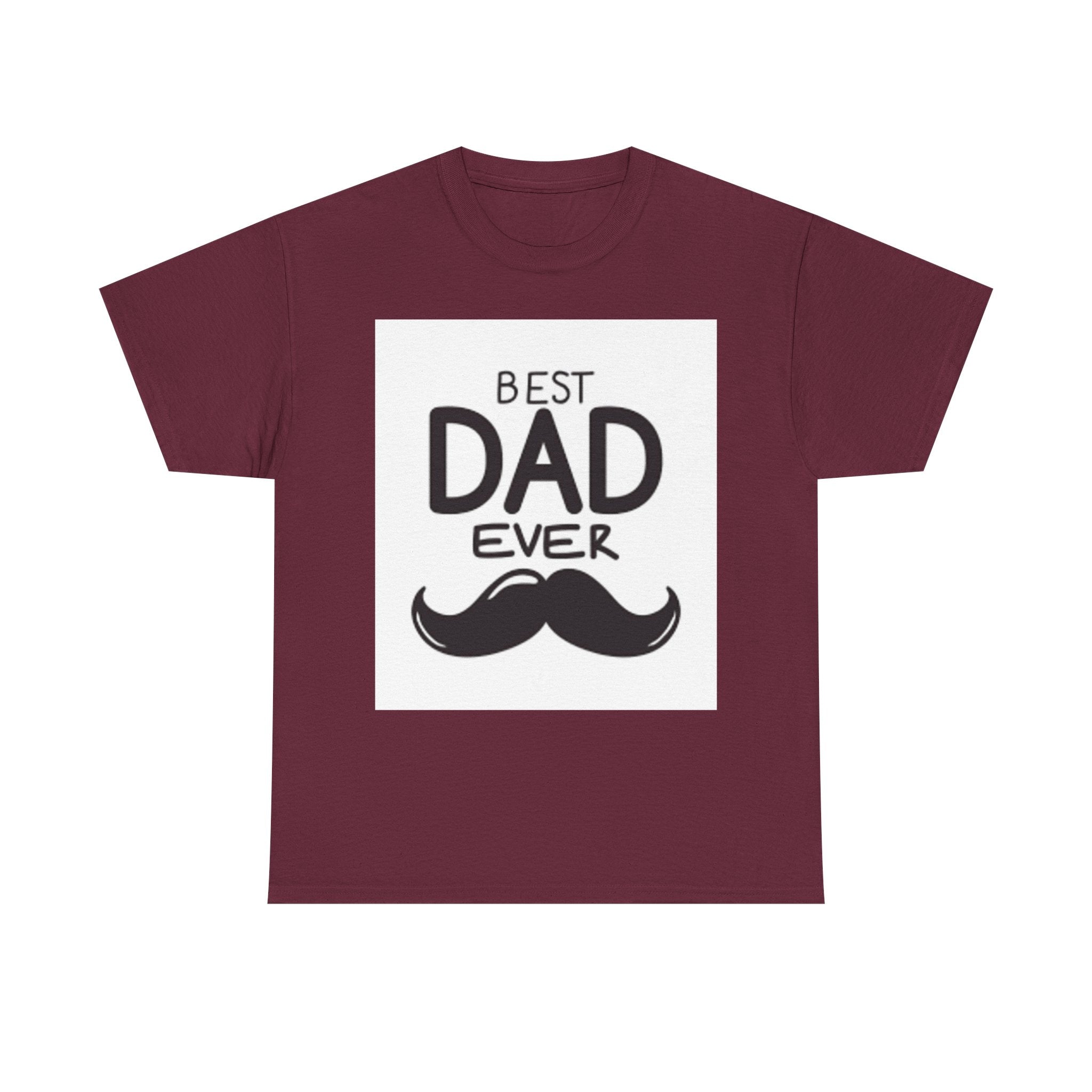 Best Dad Ever mustache T-Shirt | Father's Day, Dad typography tee