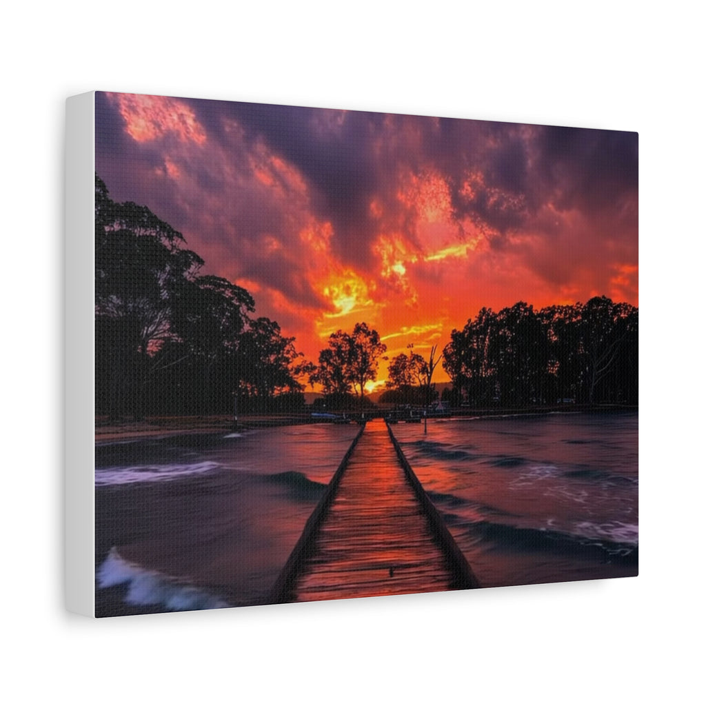 Sunset Pier Canvas