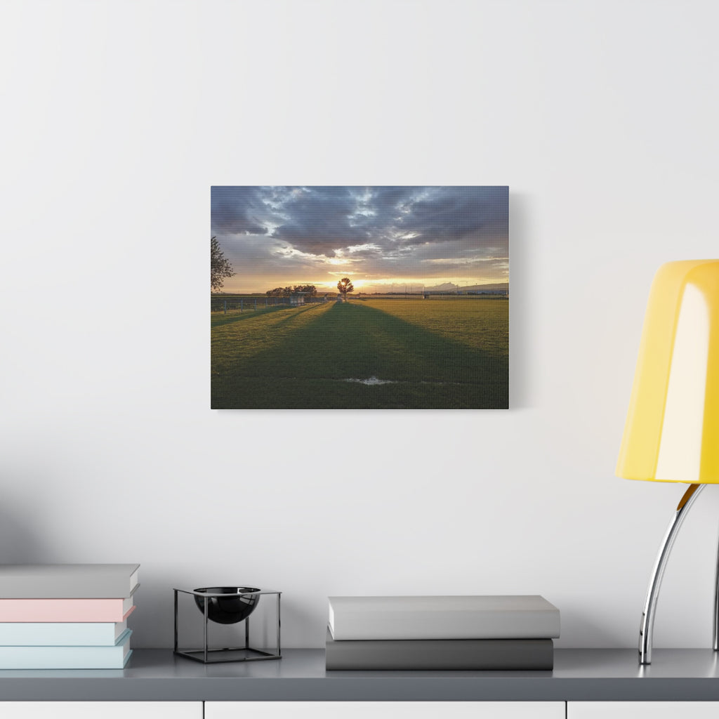 Canvas Sunset Over Field Stadium