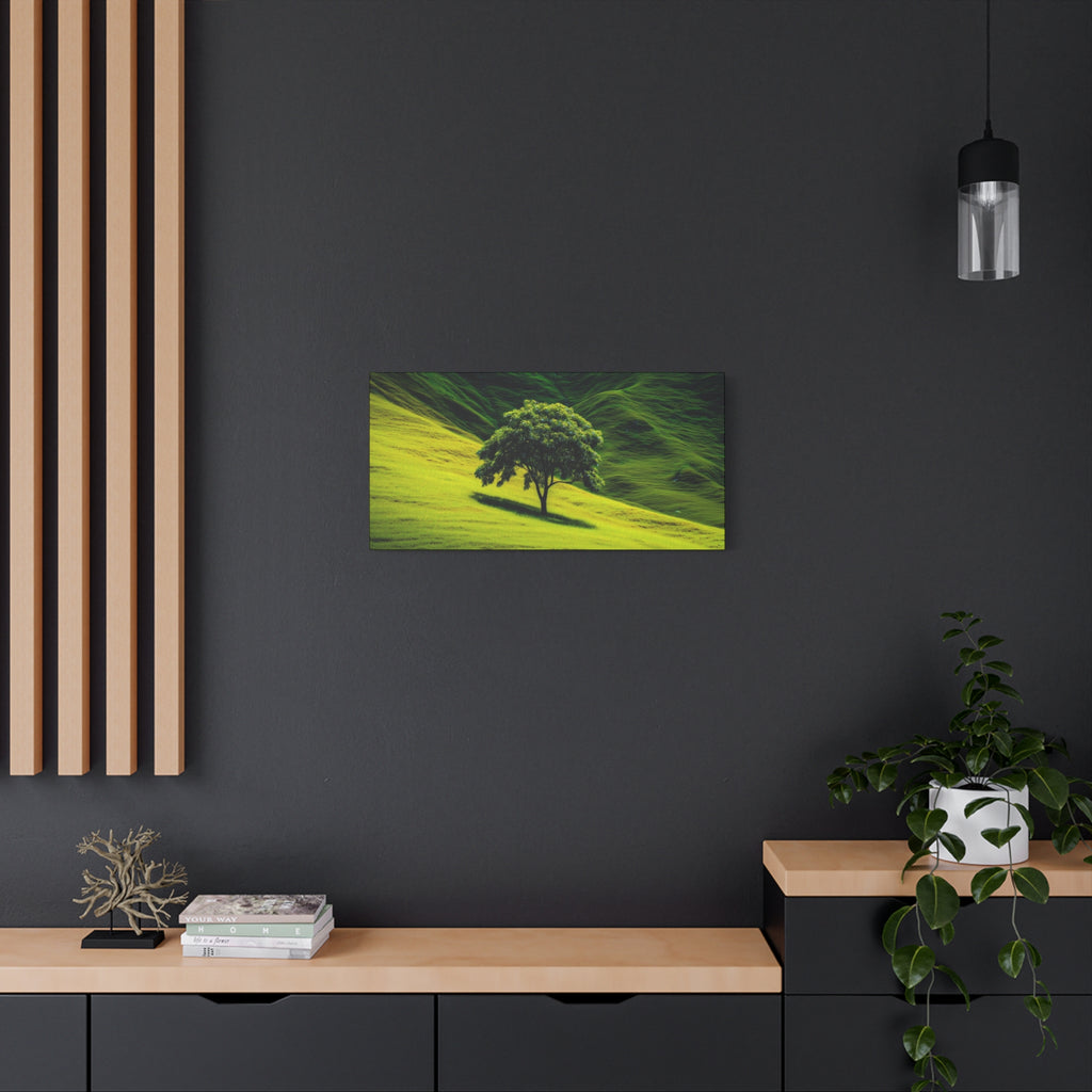 Canvas Lone Tree Landscape  | Matte Stretched Wall Art