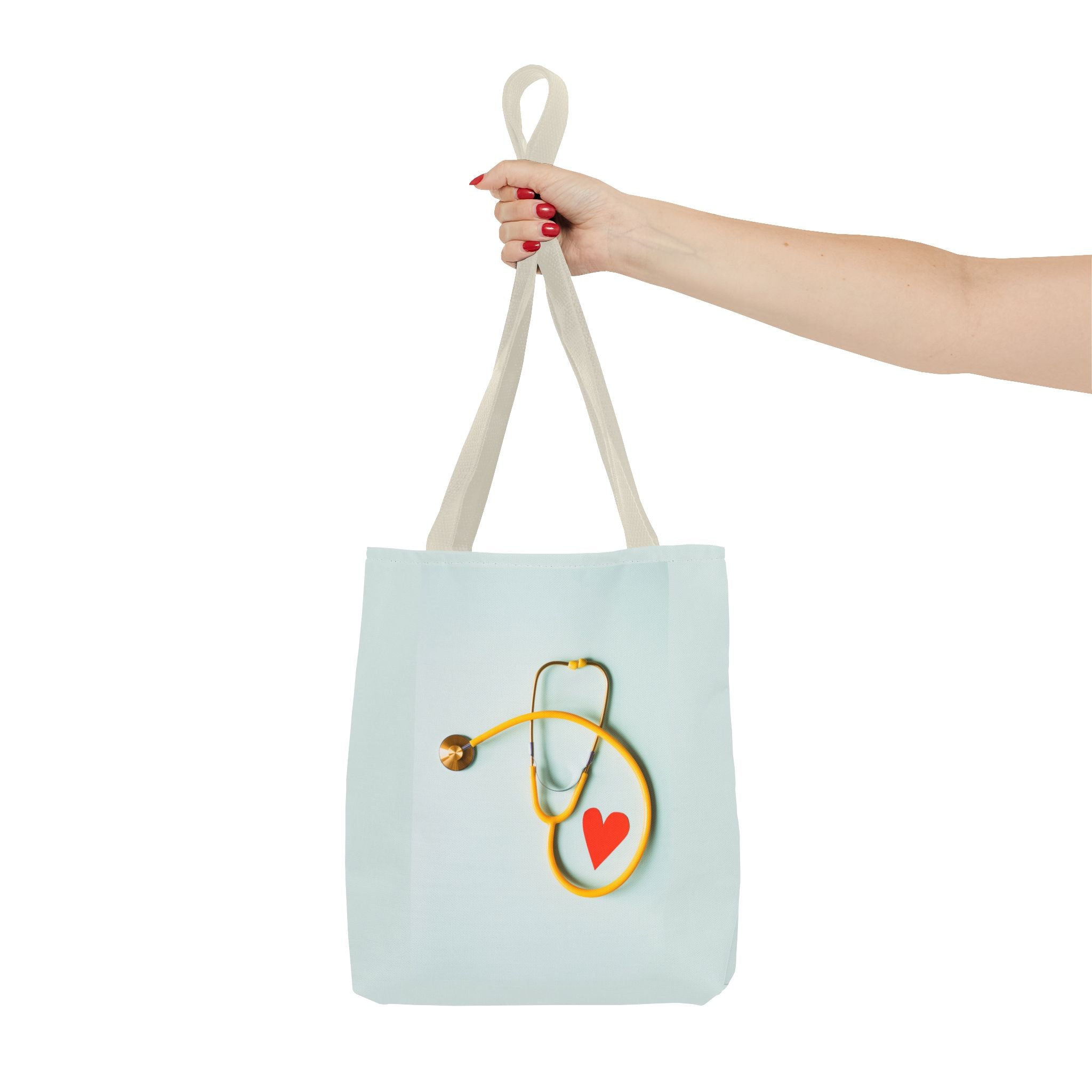Stethoscope Heart Tote Bag | Nurse Medical Illustration