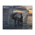 Piano in Glass Cube Canvas
