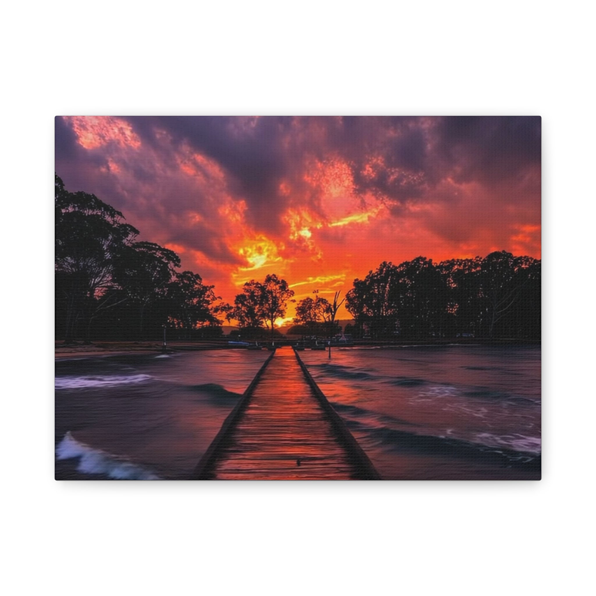 Sunset Pier Canvas