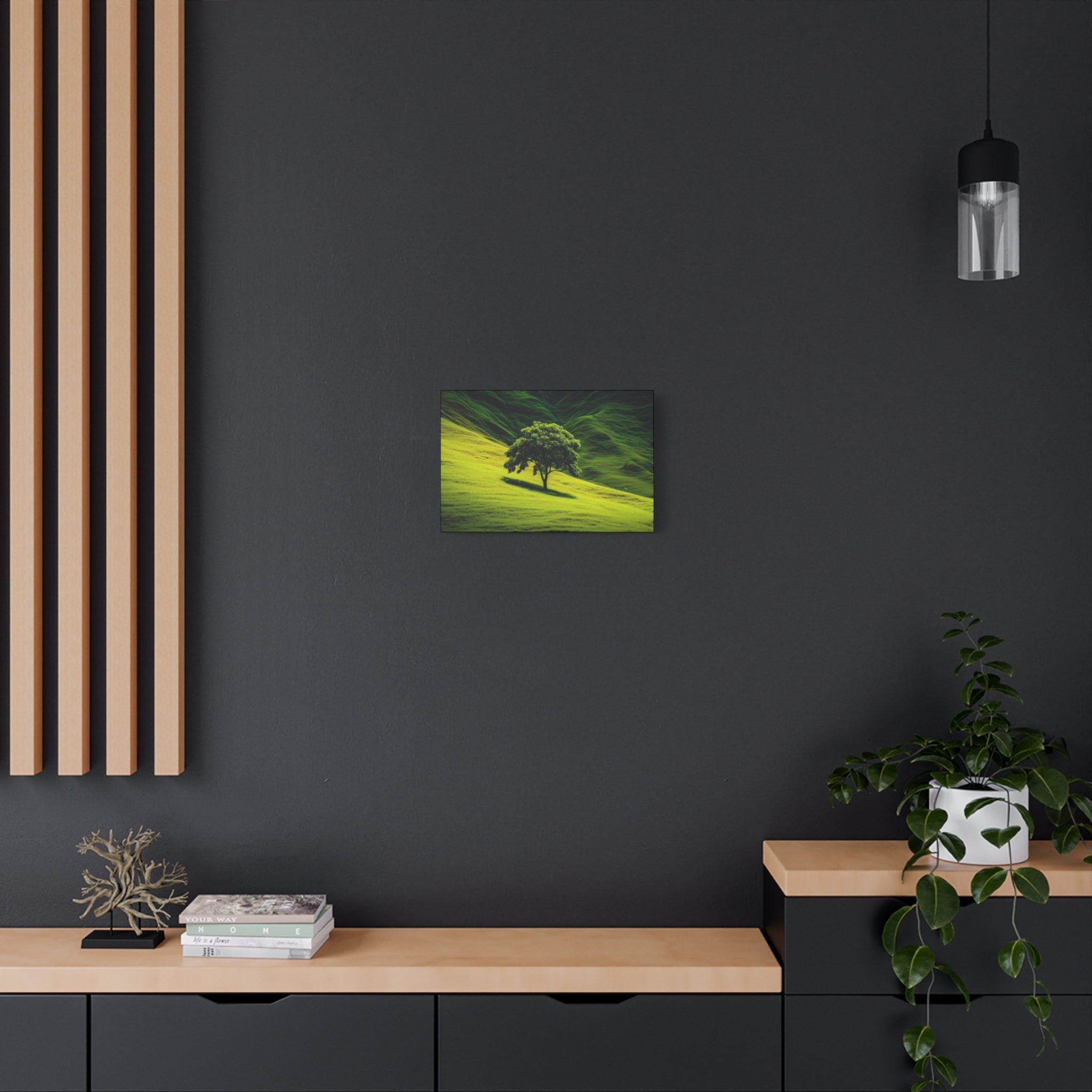 Canvas Lone Tree Landscape  | Matte Stretched Wall Art