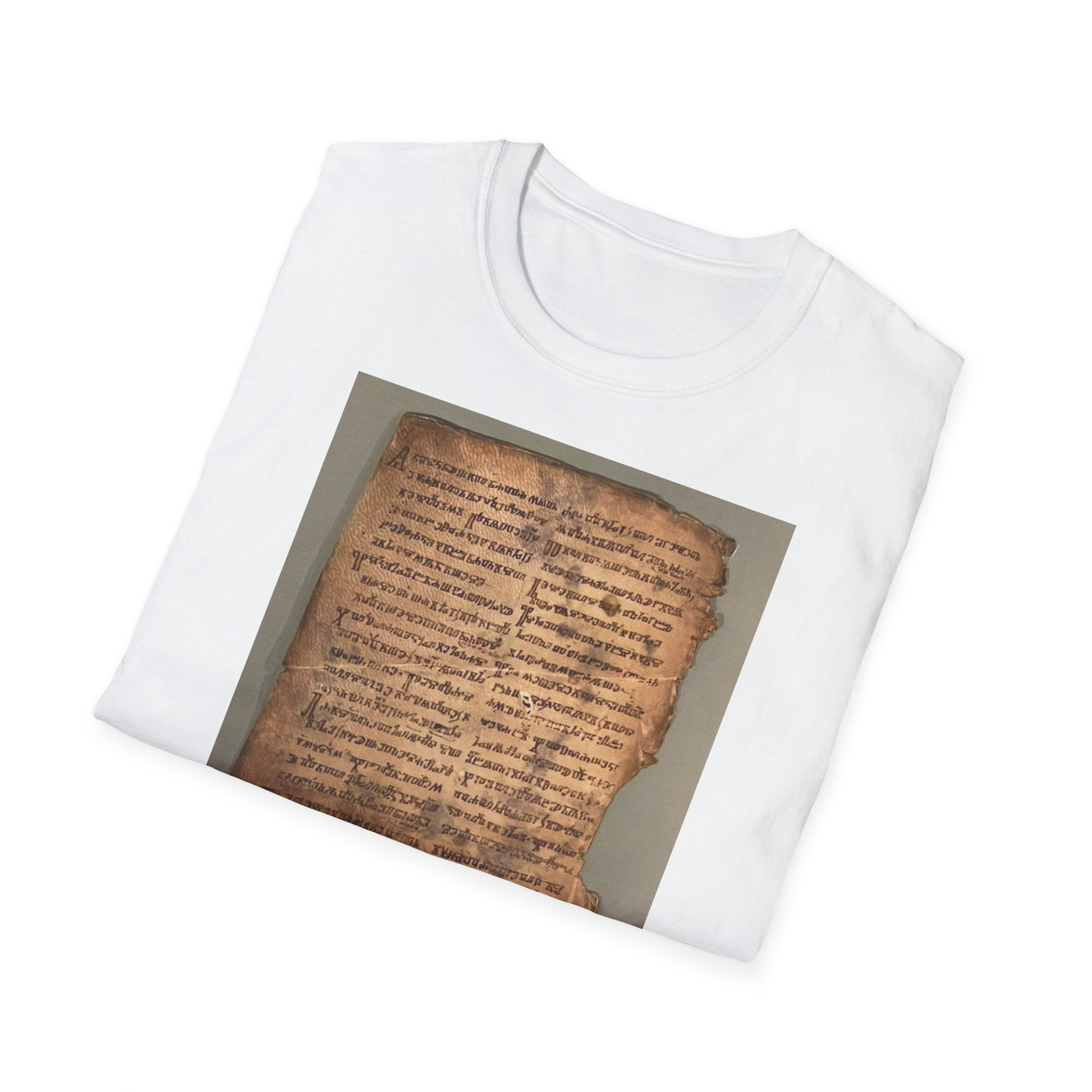 Ancient Manuscript T-Shirt | Vintage Parchment Text Print