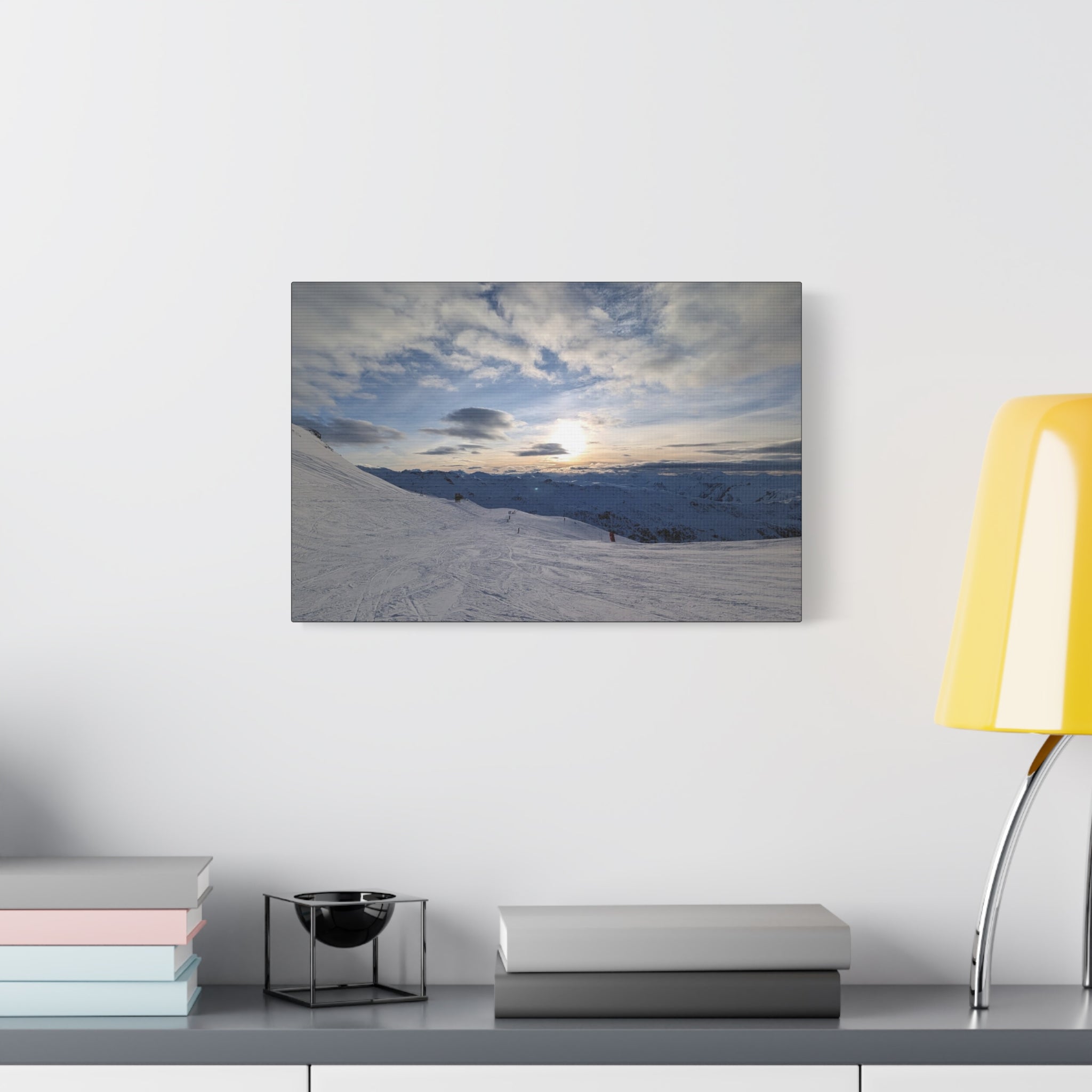 Canvas Snowy Mountain Sunset Matte