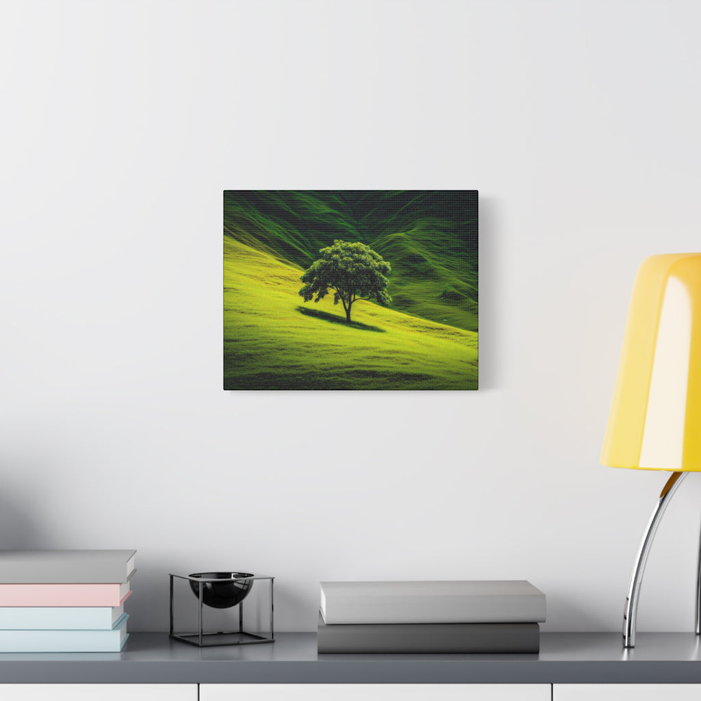 Canvas Lone Tree Landscape  | Matte Stretched Wall Art