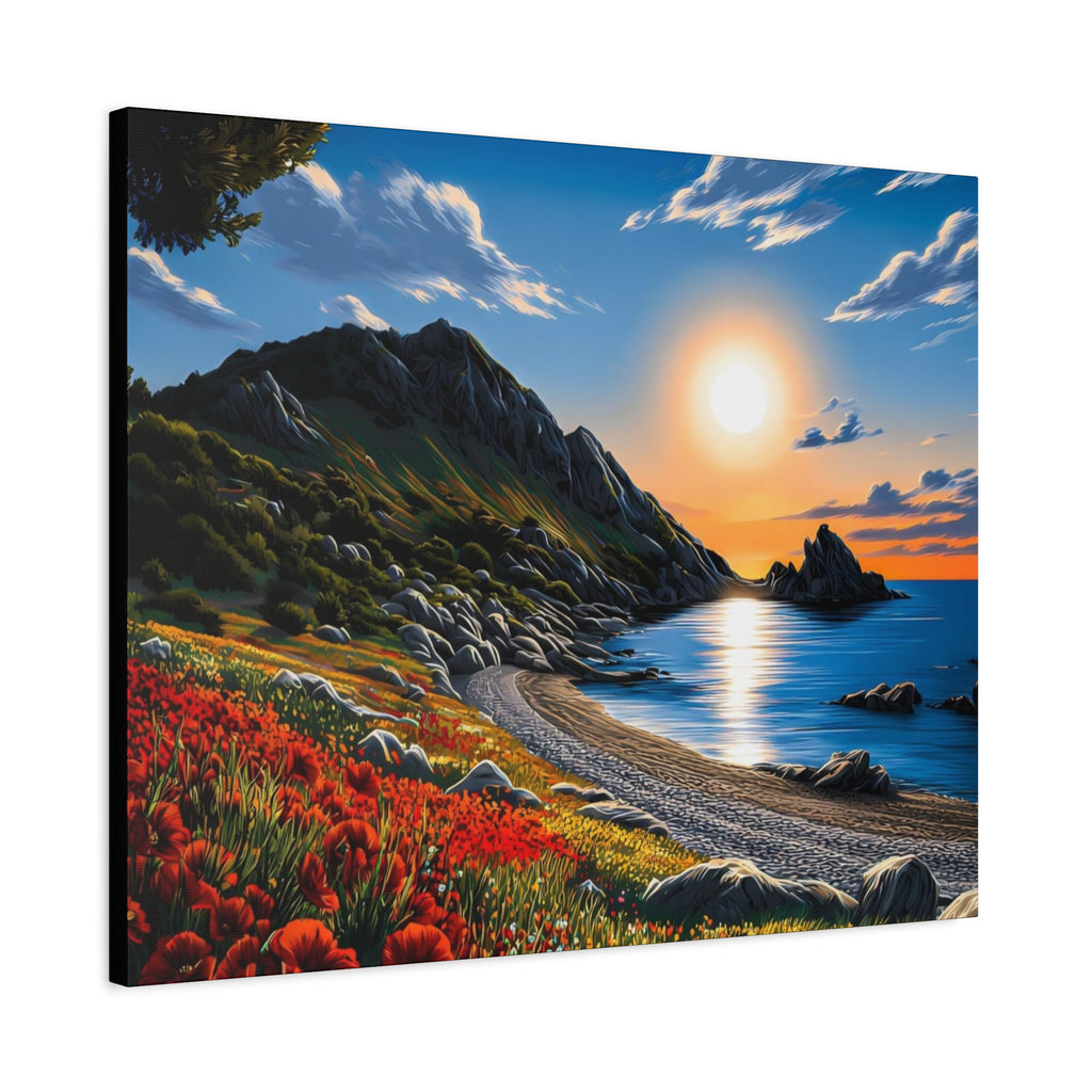 Sunset Coastal Canvas Print