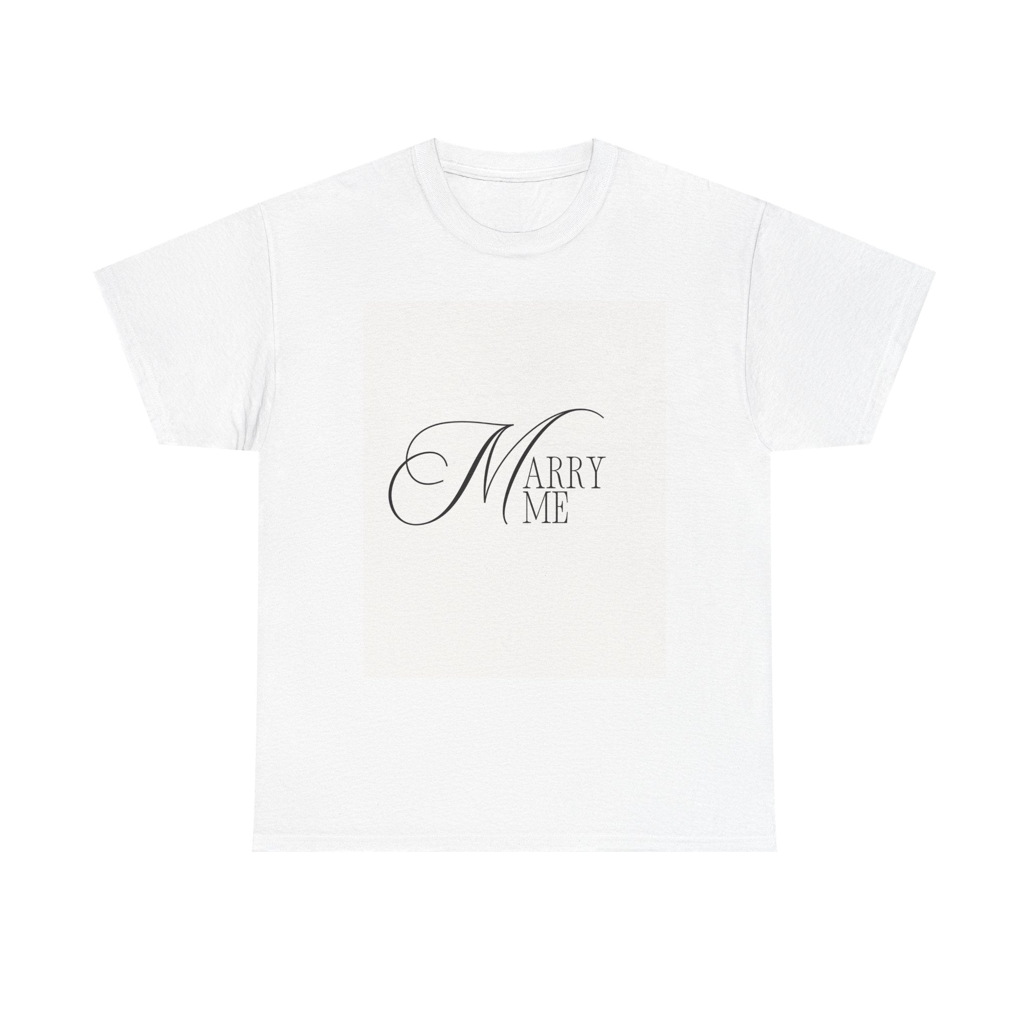 Marry Me Script Typography Tee | Proposal Shirt