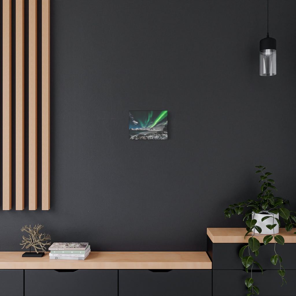 Canvas Northern Lights Wall Art Matte Stretched Canvas 1.25"