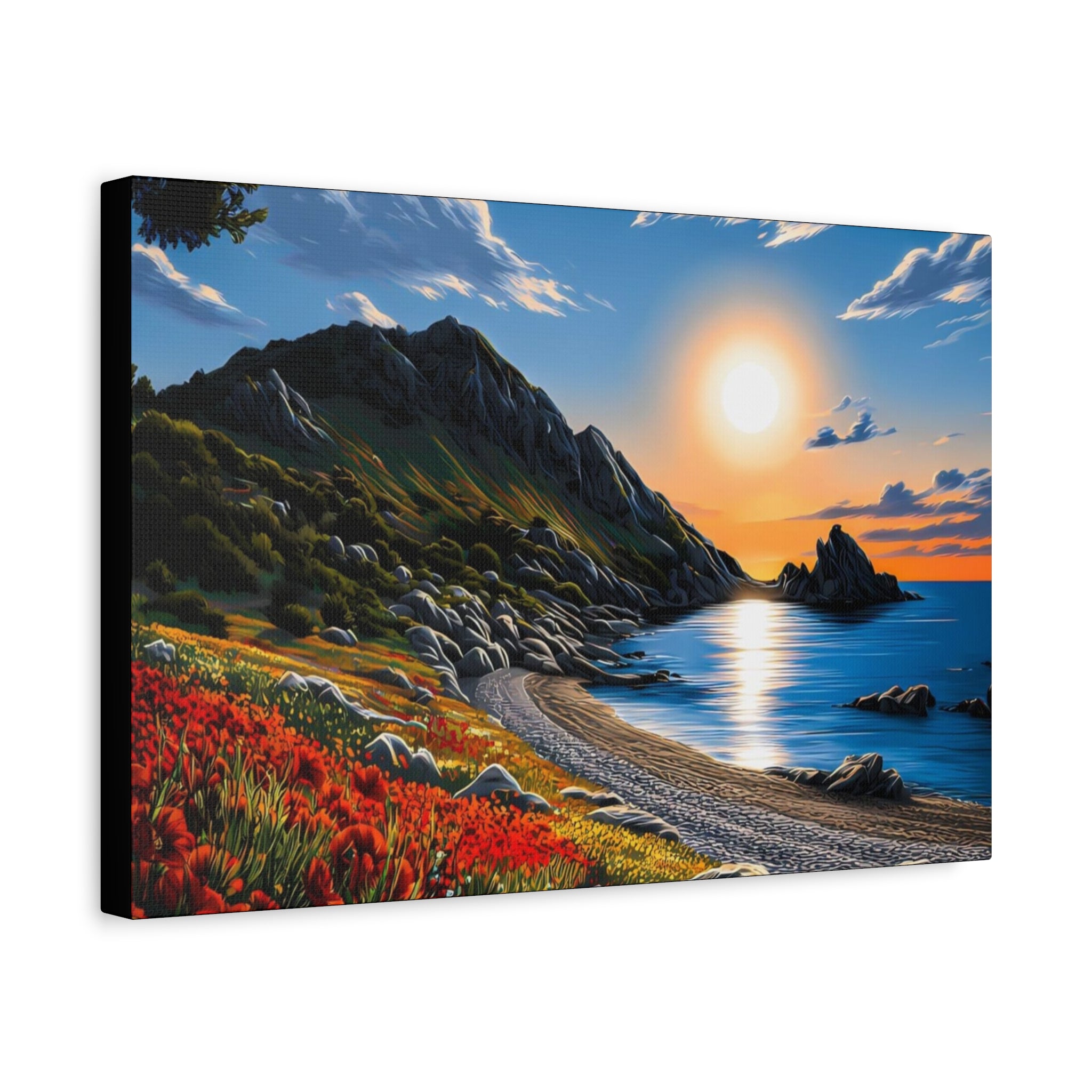 Sunset Coastal Canvas Print