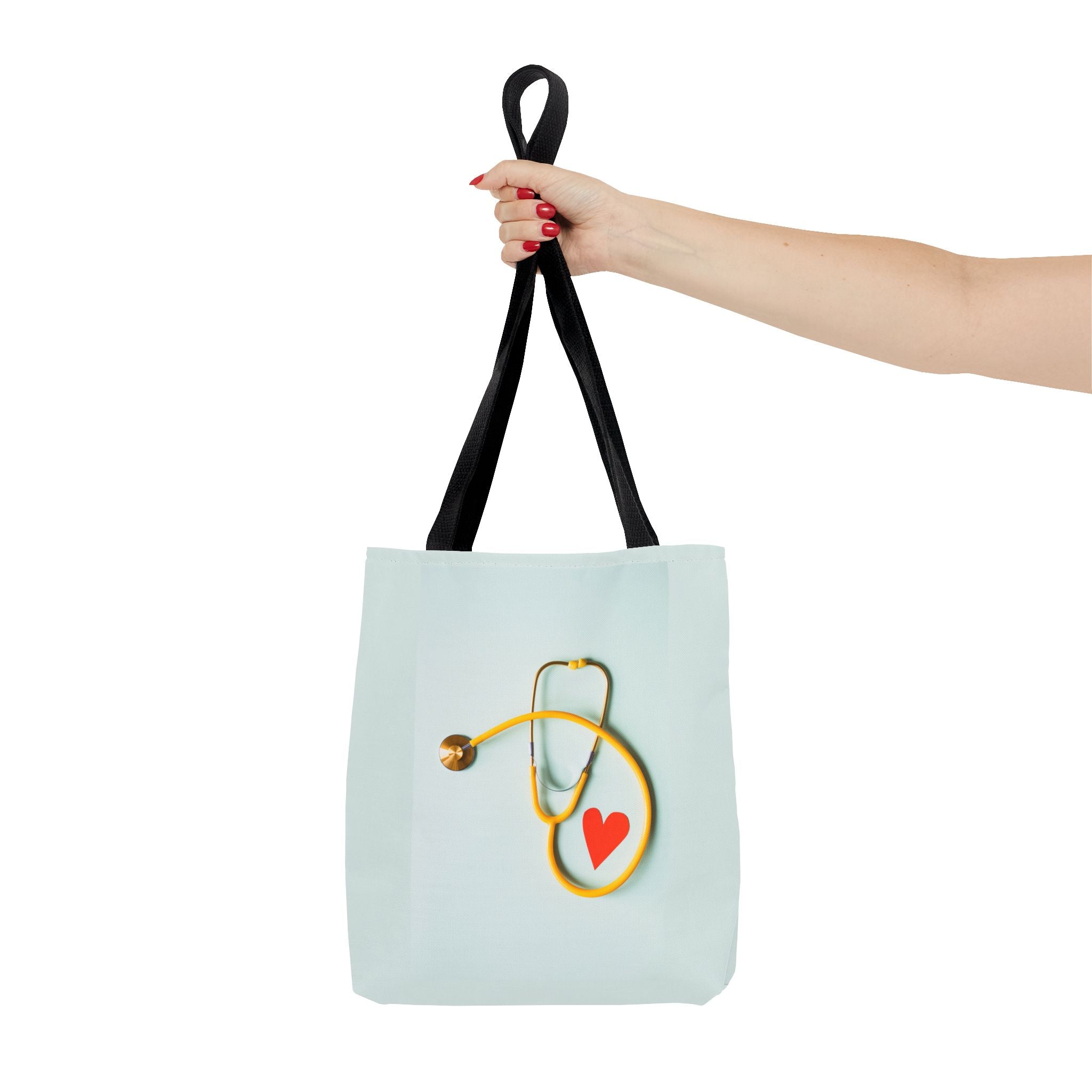 Stethoscope Heart Tote Bag | Nurse Medical Illustration