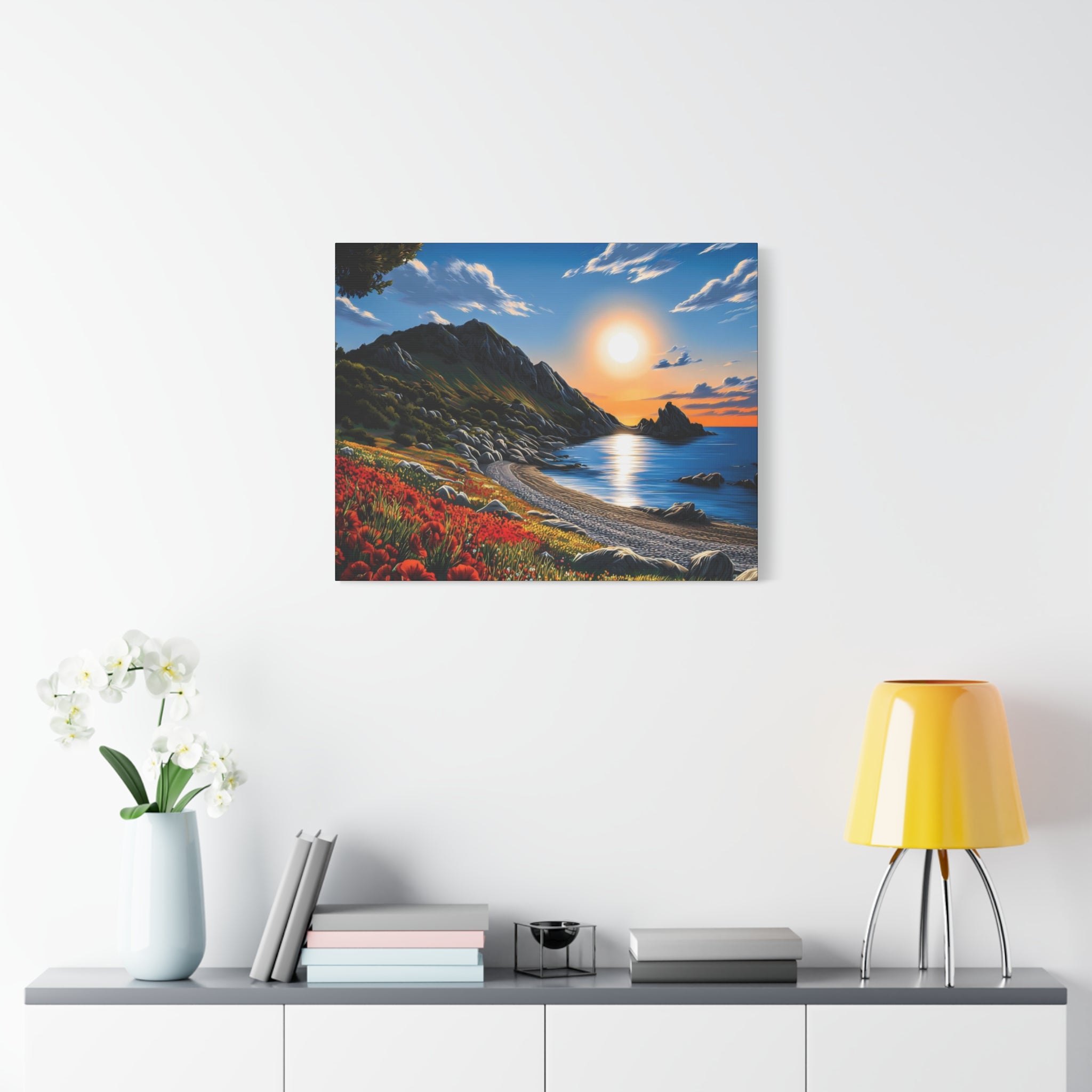 Sunset Coastal Canvas Print