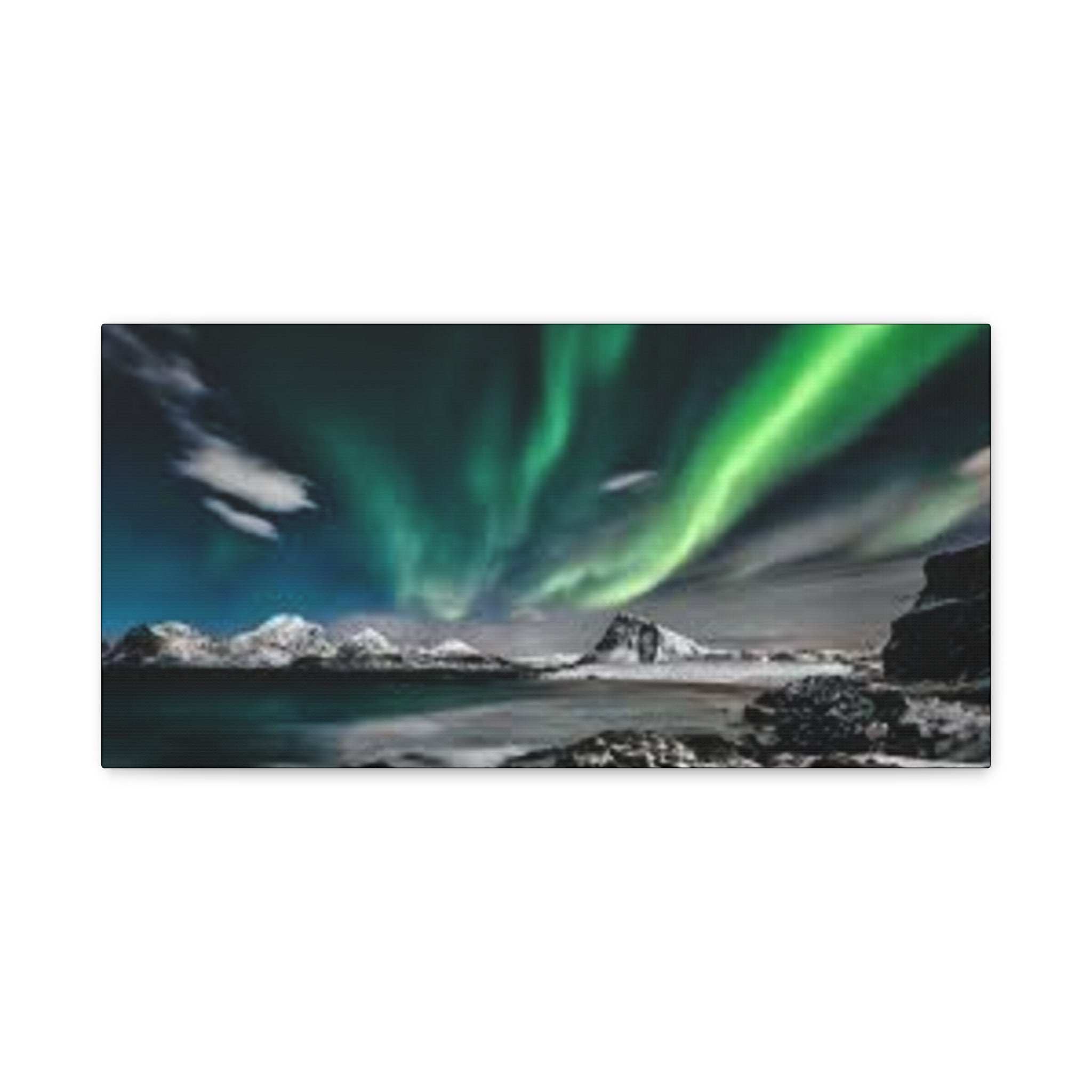 Canvas Northern Lights Wall Art Matte Stretched Canvas 1.25"