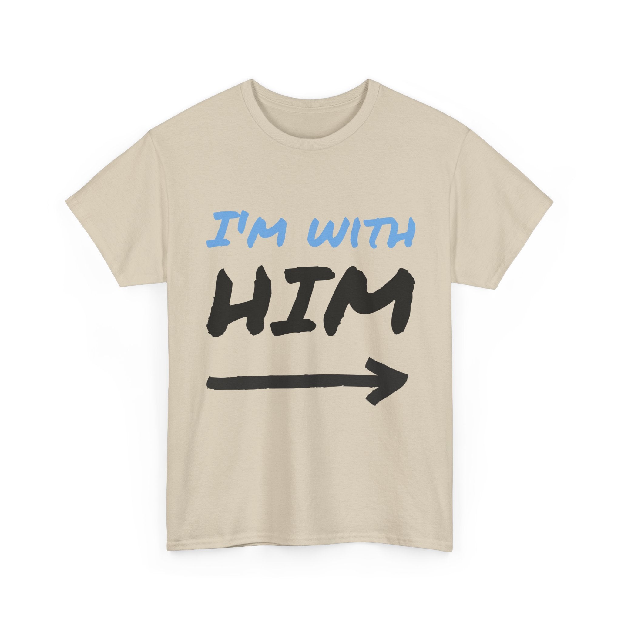 I'm With Him arrow T-Shirt | Couple Matching Tee, Partner Side Tee