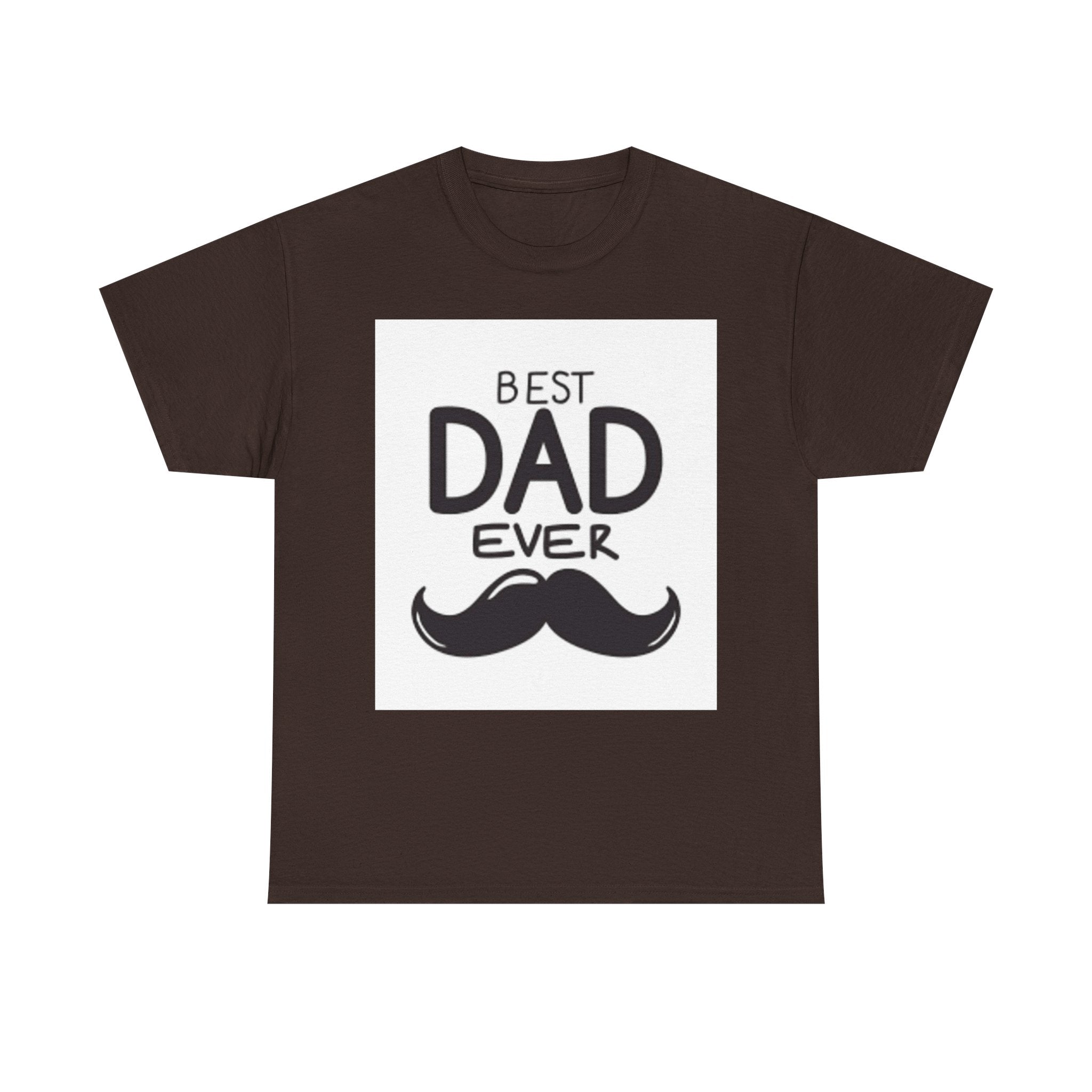 Best Dad Ever mustache T-Shirt | Father's Day, Dad typography tee