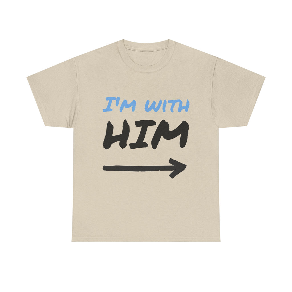 I'm With Him arrow T-Shirt | Couple Matching Tee, Partner Side Tee