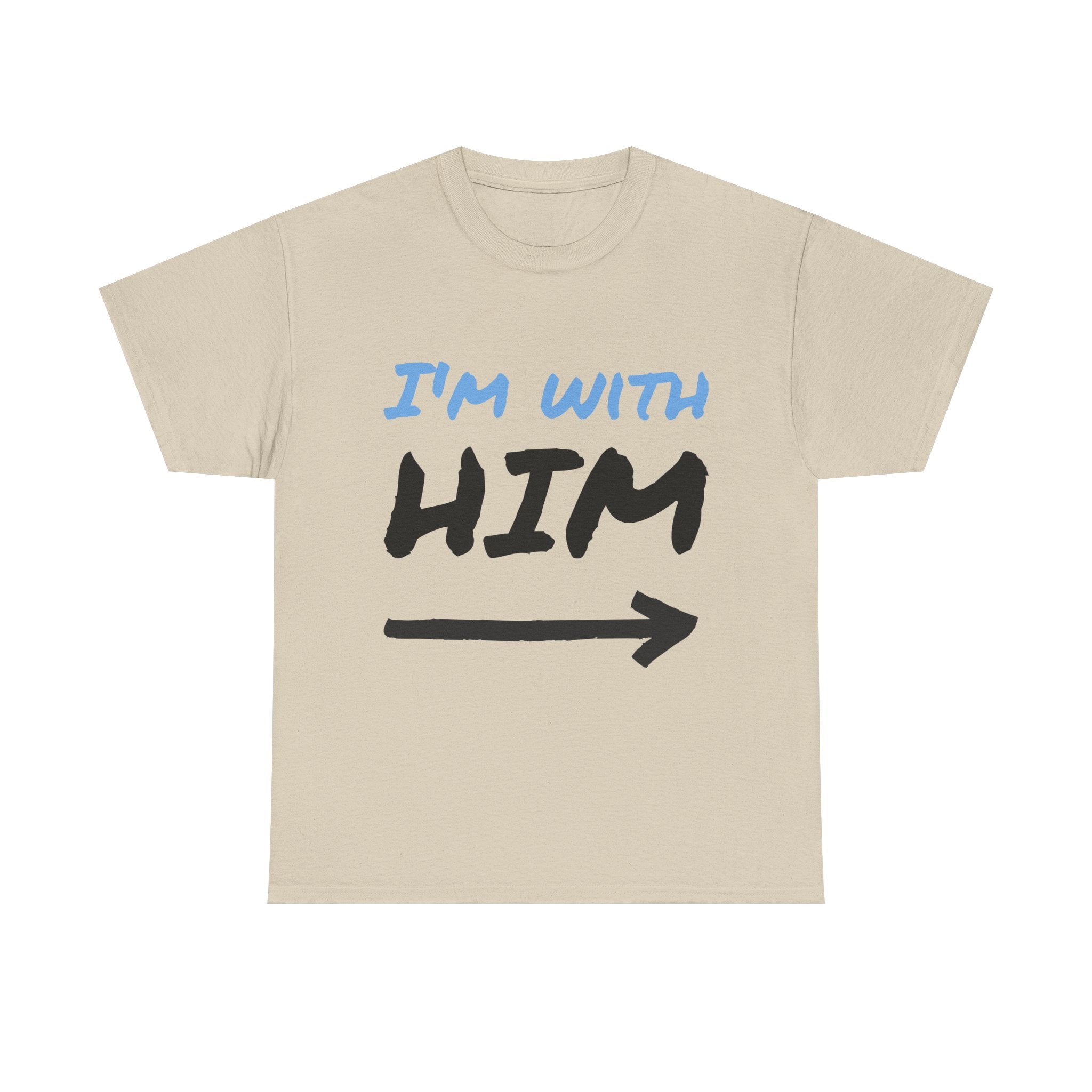 I'm With Him arrow T-Shirt | Couple Matching Tee, Partner Side Tee