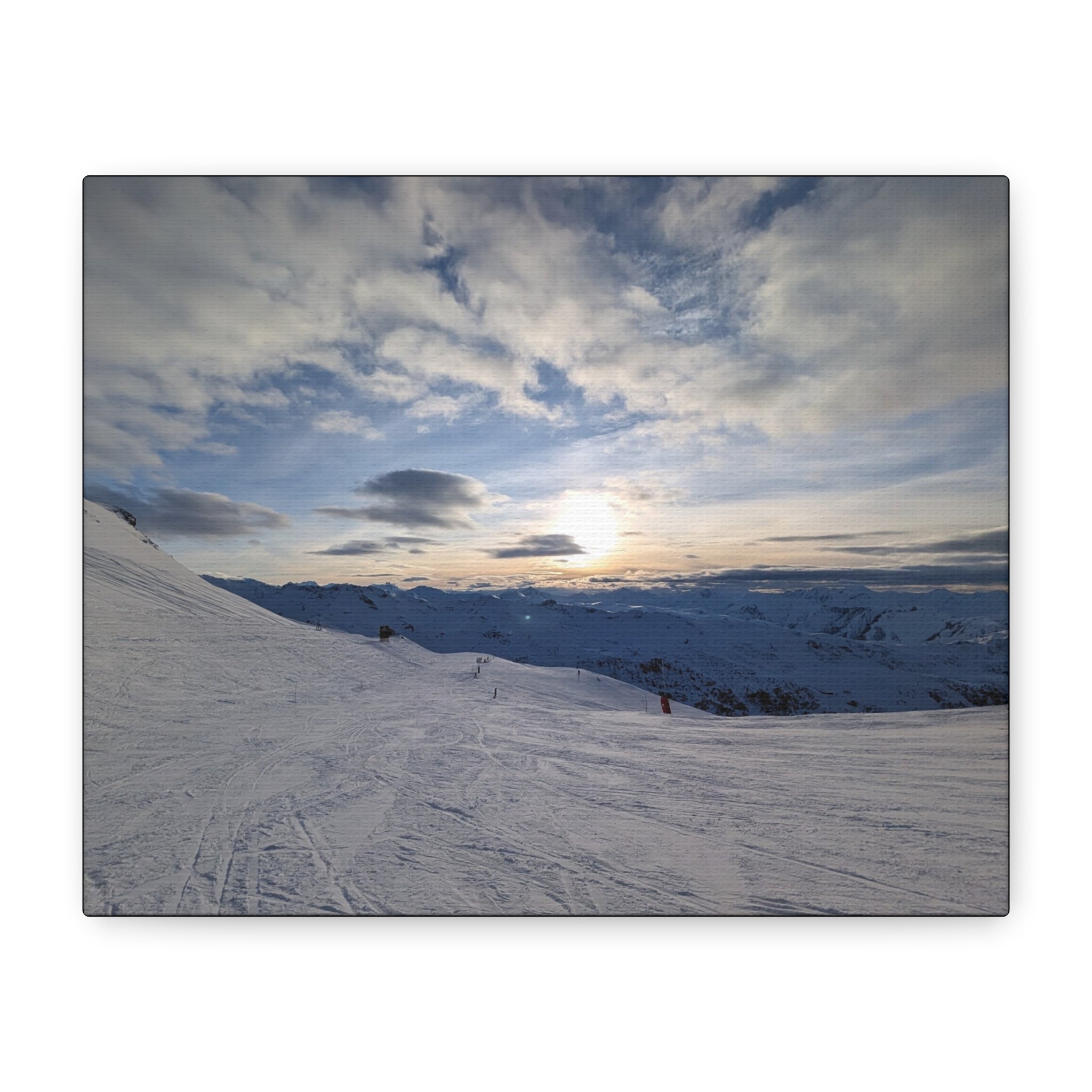 Canvas Snowy Mountain Sunset Matte