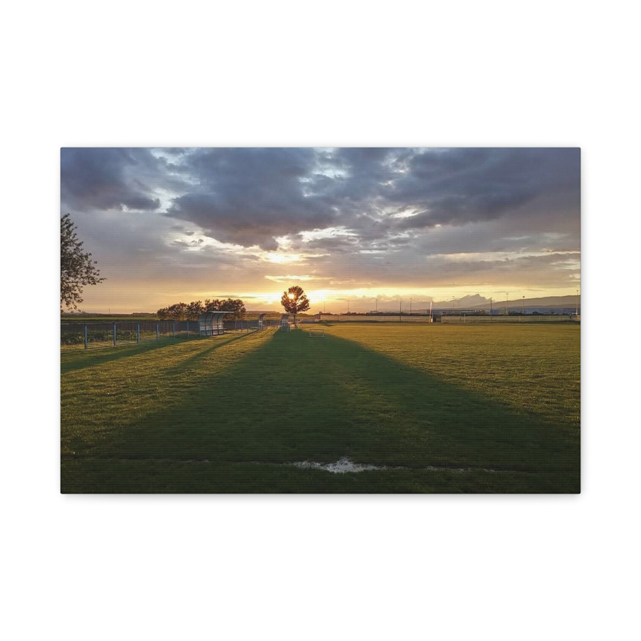 Canvas Sunset Over Field Stadium