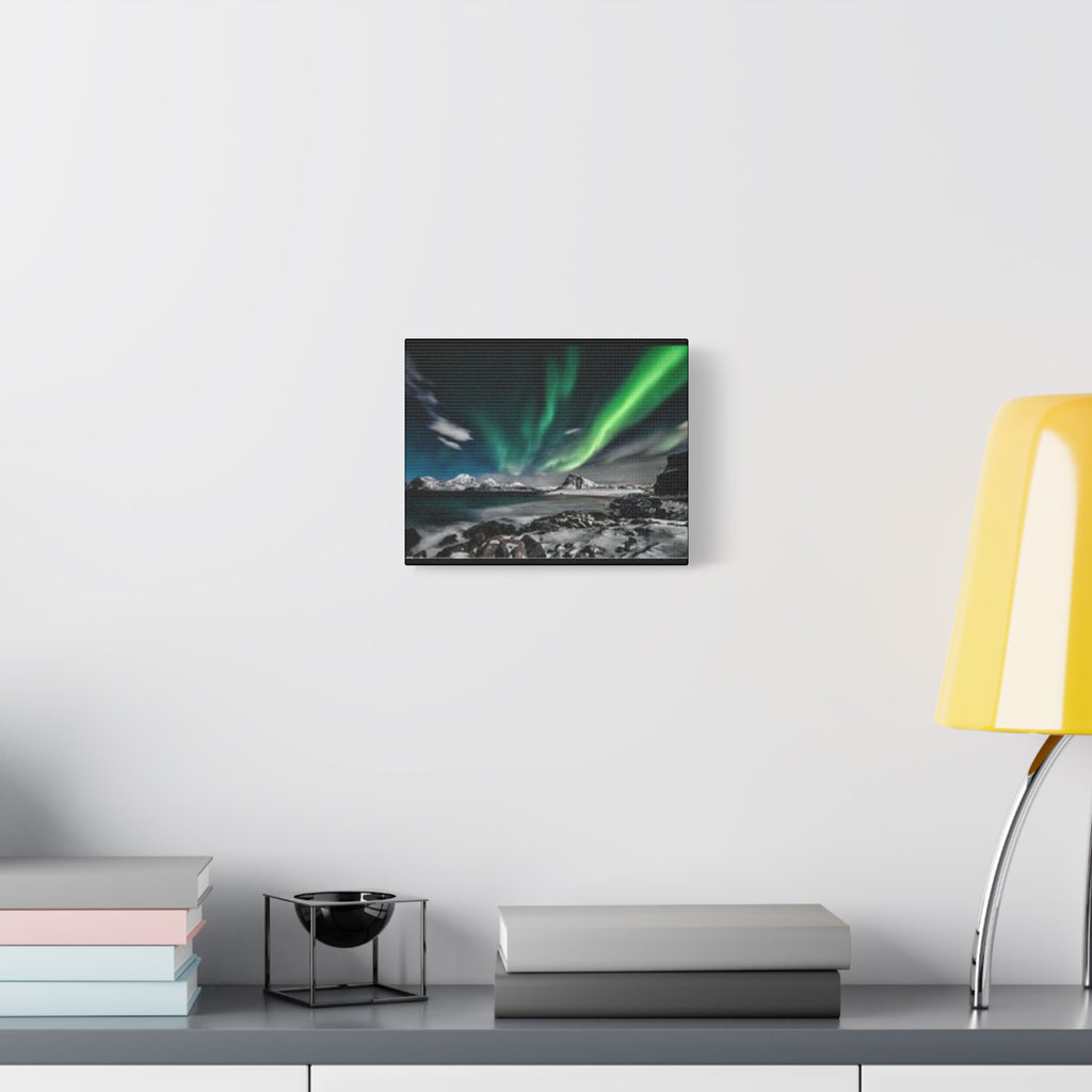 Canvas Northern Lights Wall Art Matte Stretched Canvas 1.25"