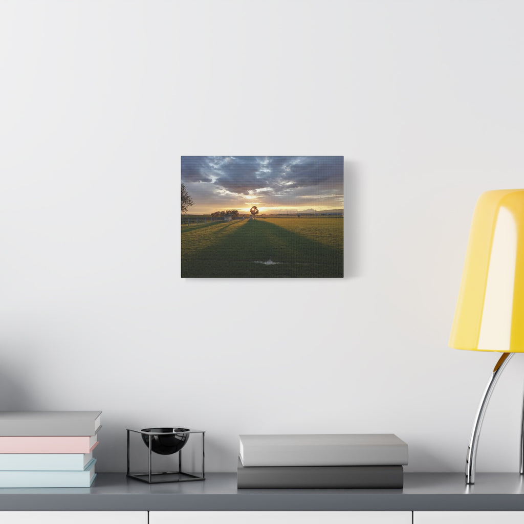 Canvas Sunset Over Field Stadium