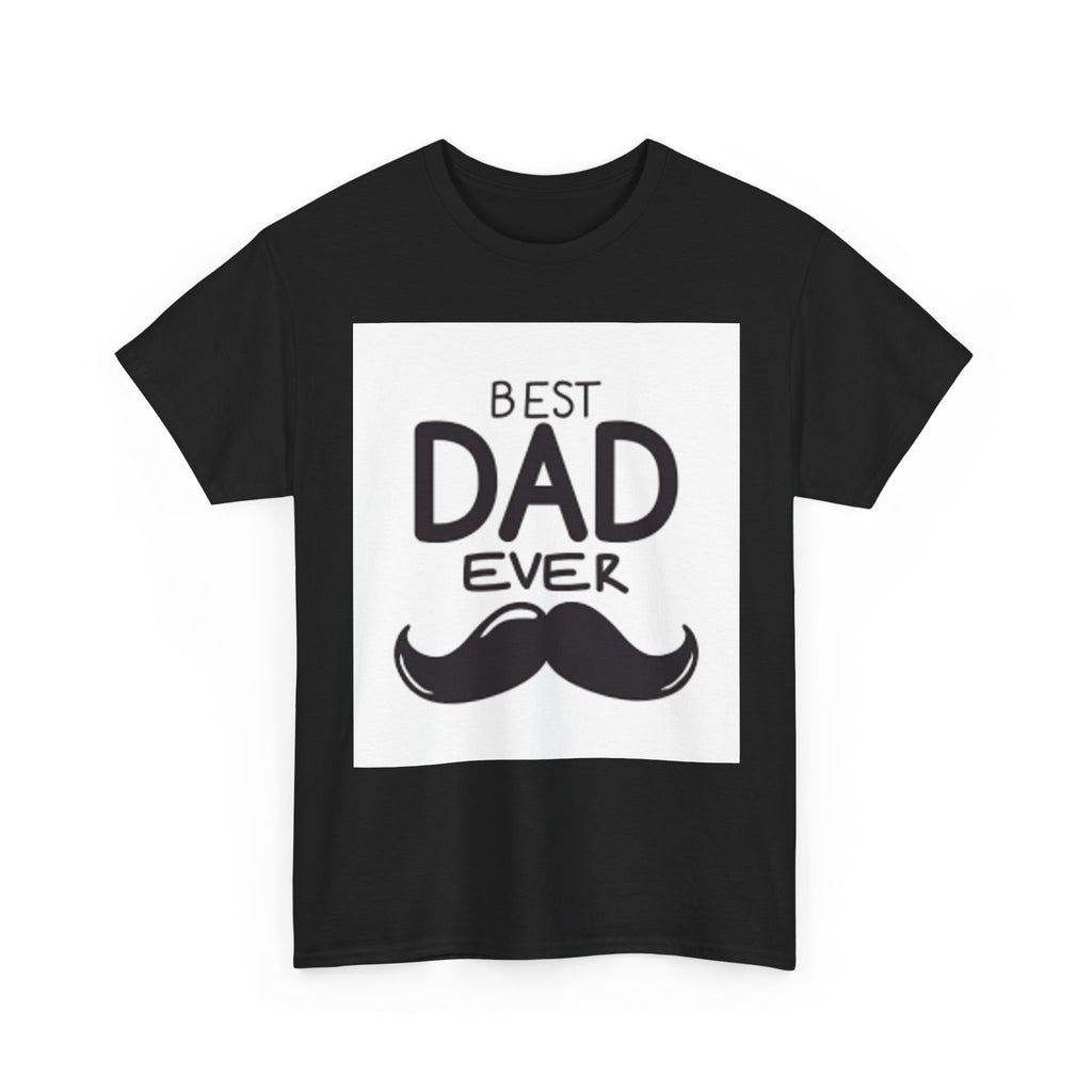 Best Dad Ever mustache T-Shirt | Father's Day, Dad typography tee