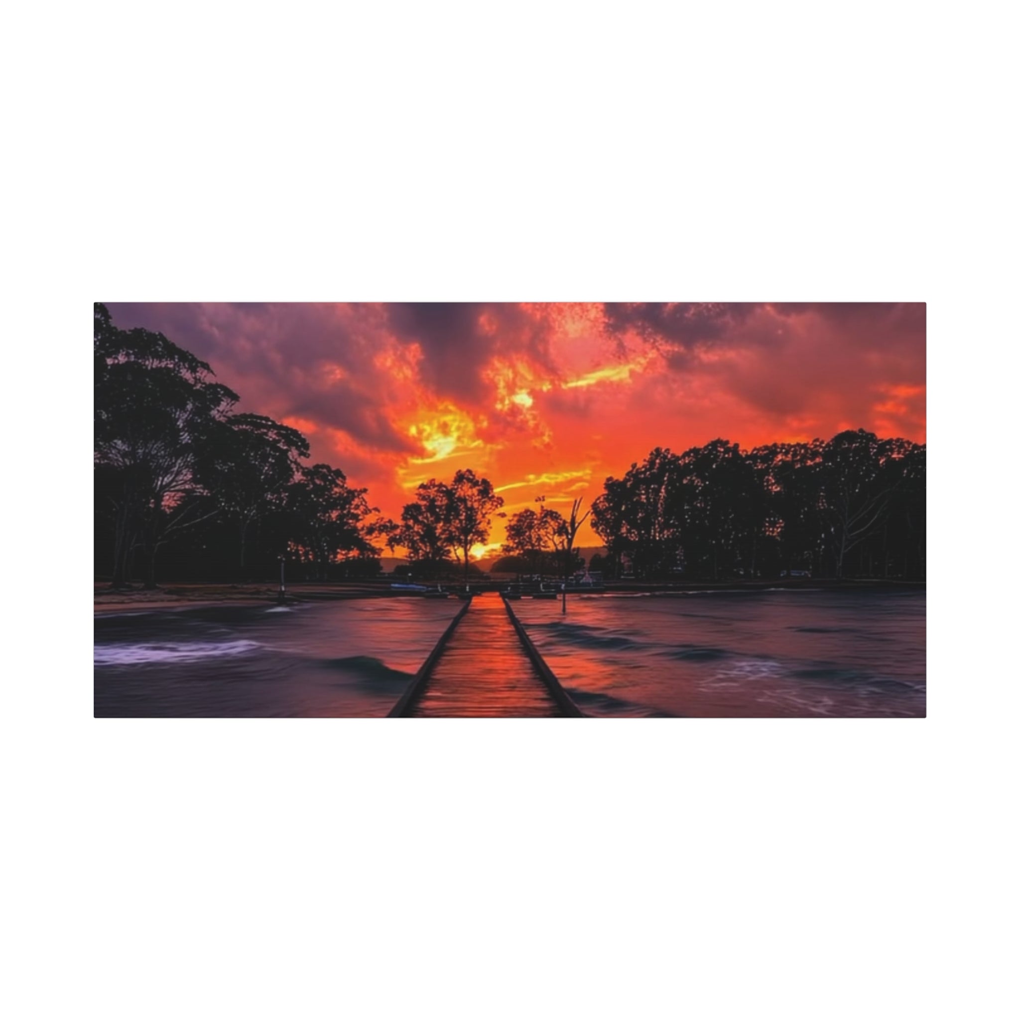 Sunset Pier Canvas
