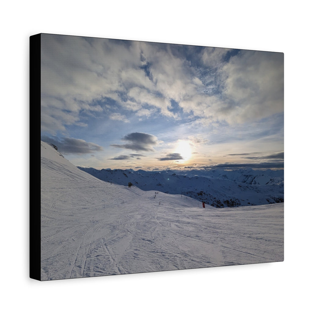 Canvas Snowy Mountain Sunset Matte