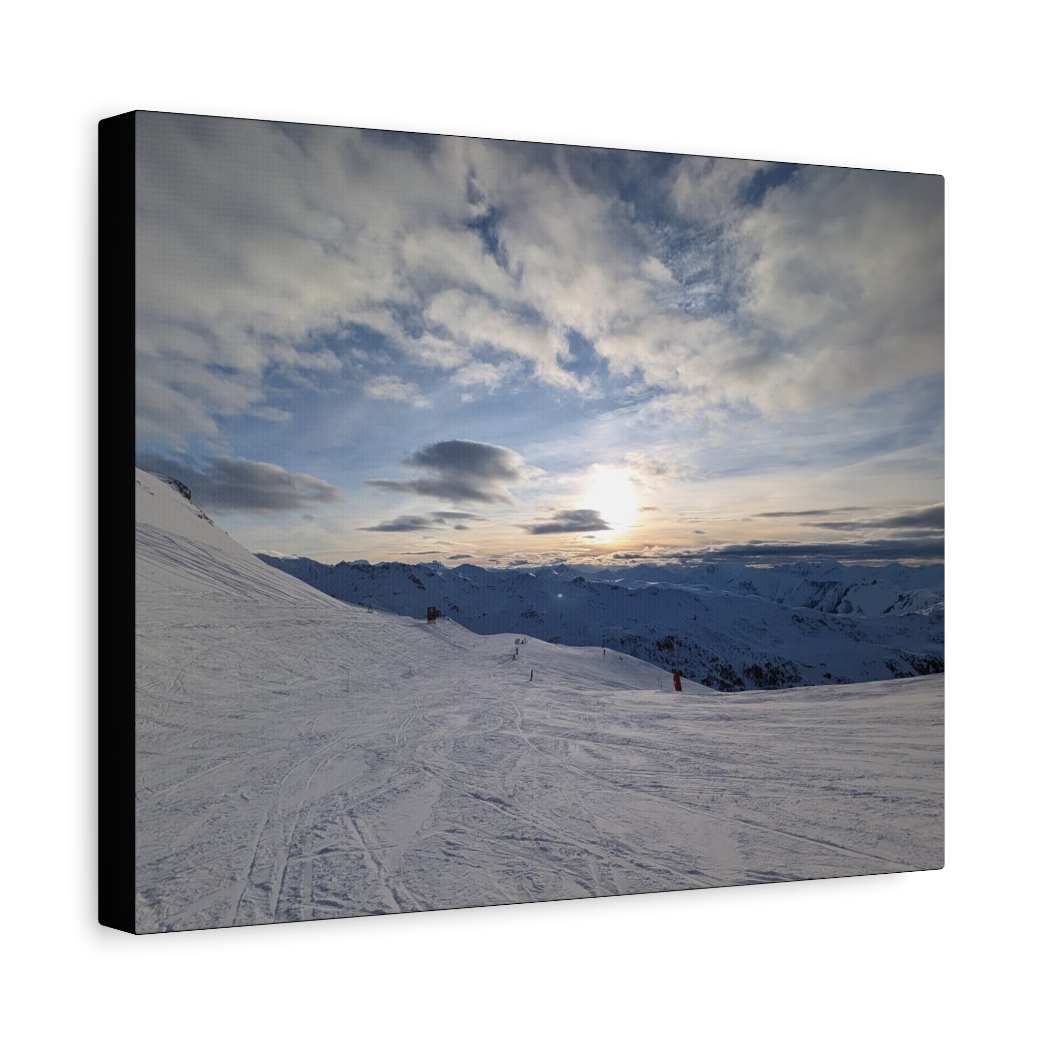 Canvas Snowy Mountain Sunset Matte
