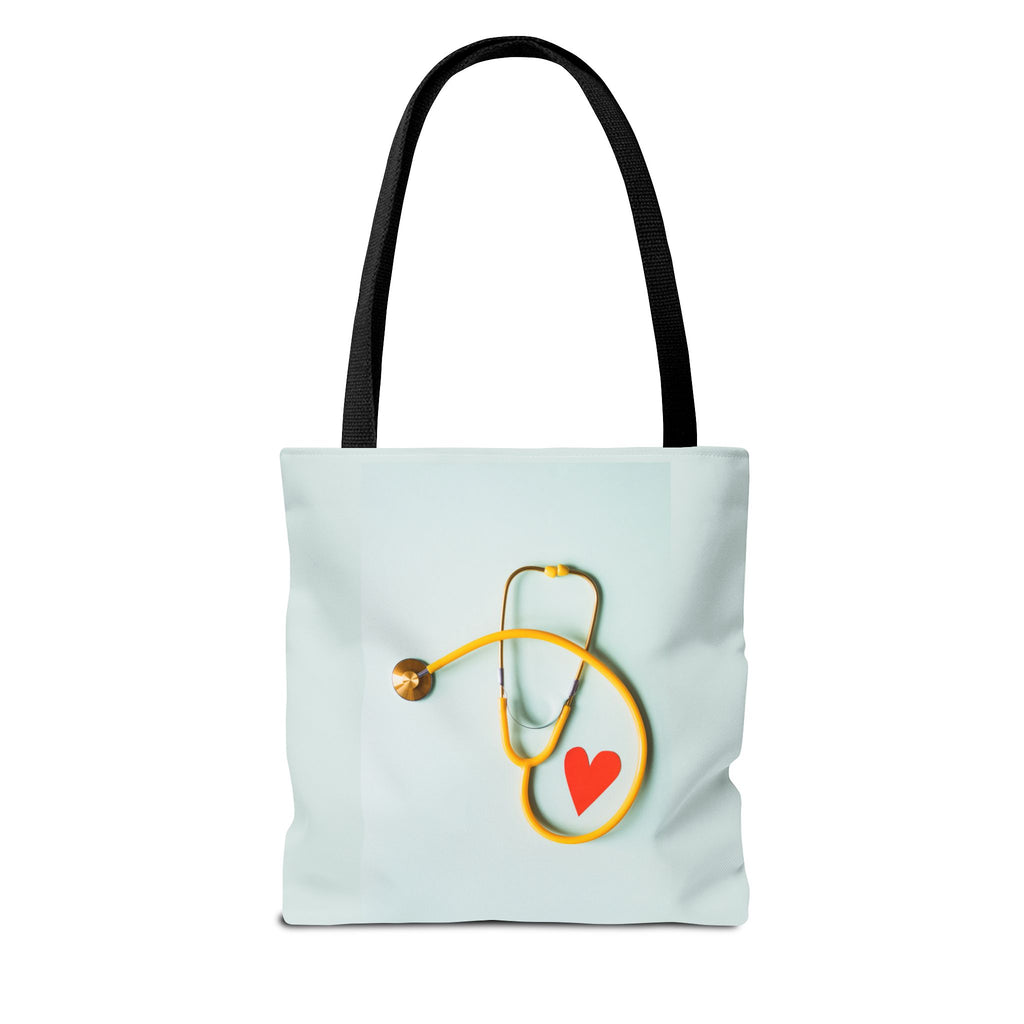 Stethoscope Heart Tote Bag | Nurse Medical Illustration