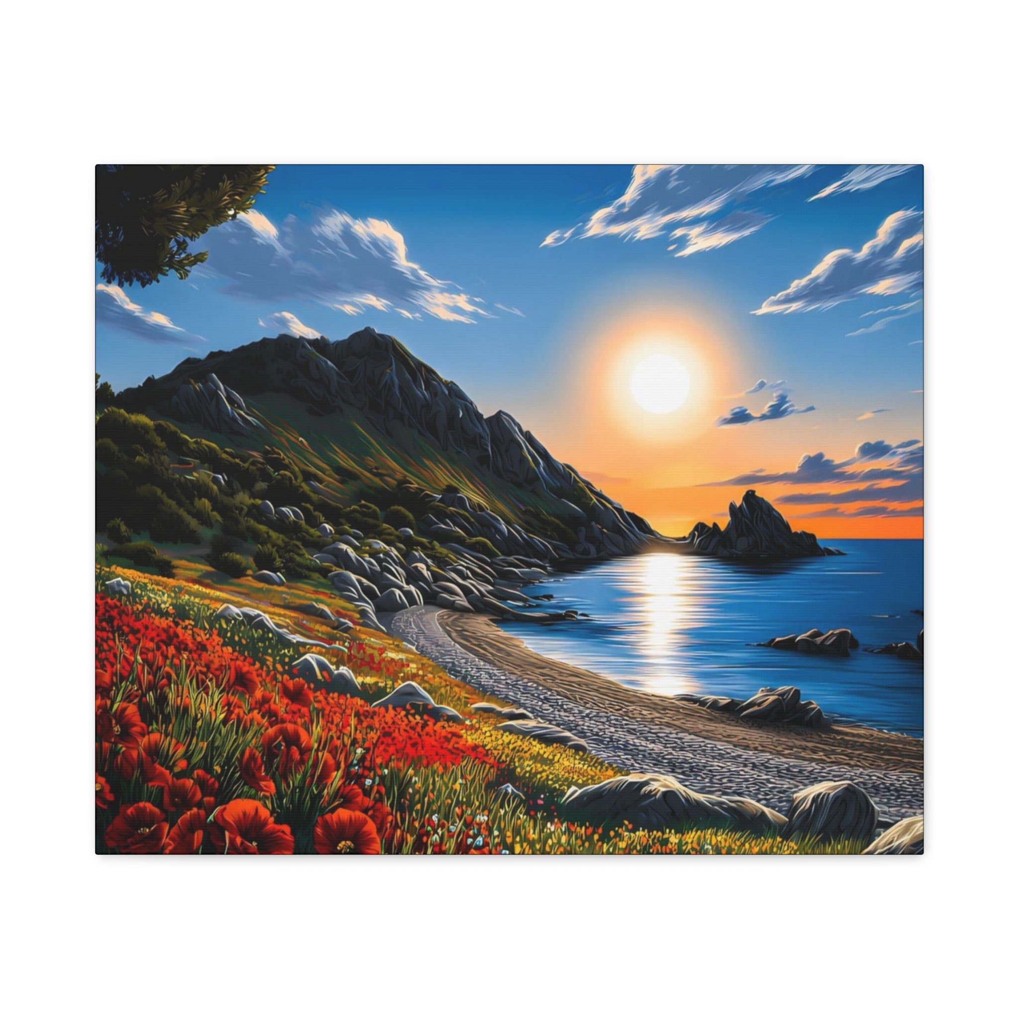 Sunset Coastal Canvas Print