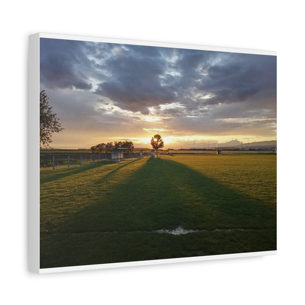 Canvas Sunset Over Field Stadium