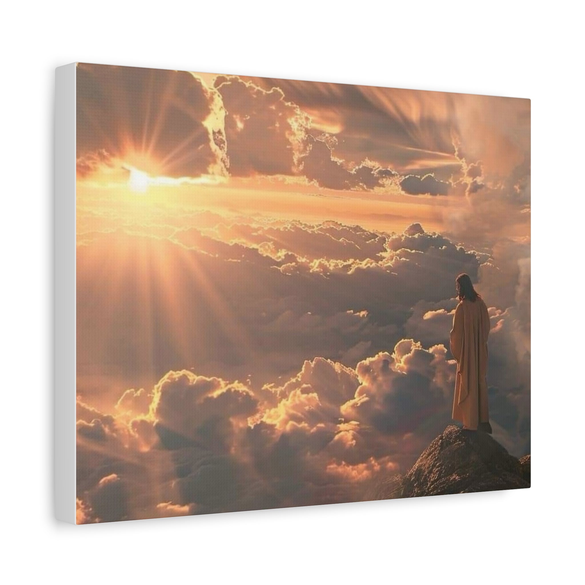 Canvas Sunrise Over Clouds Jesus