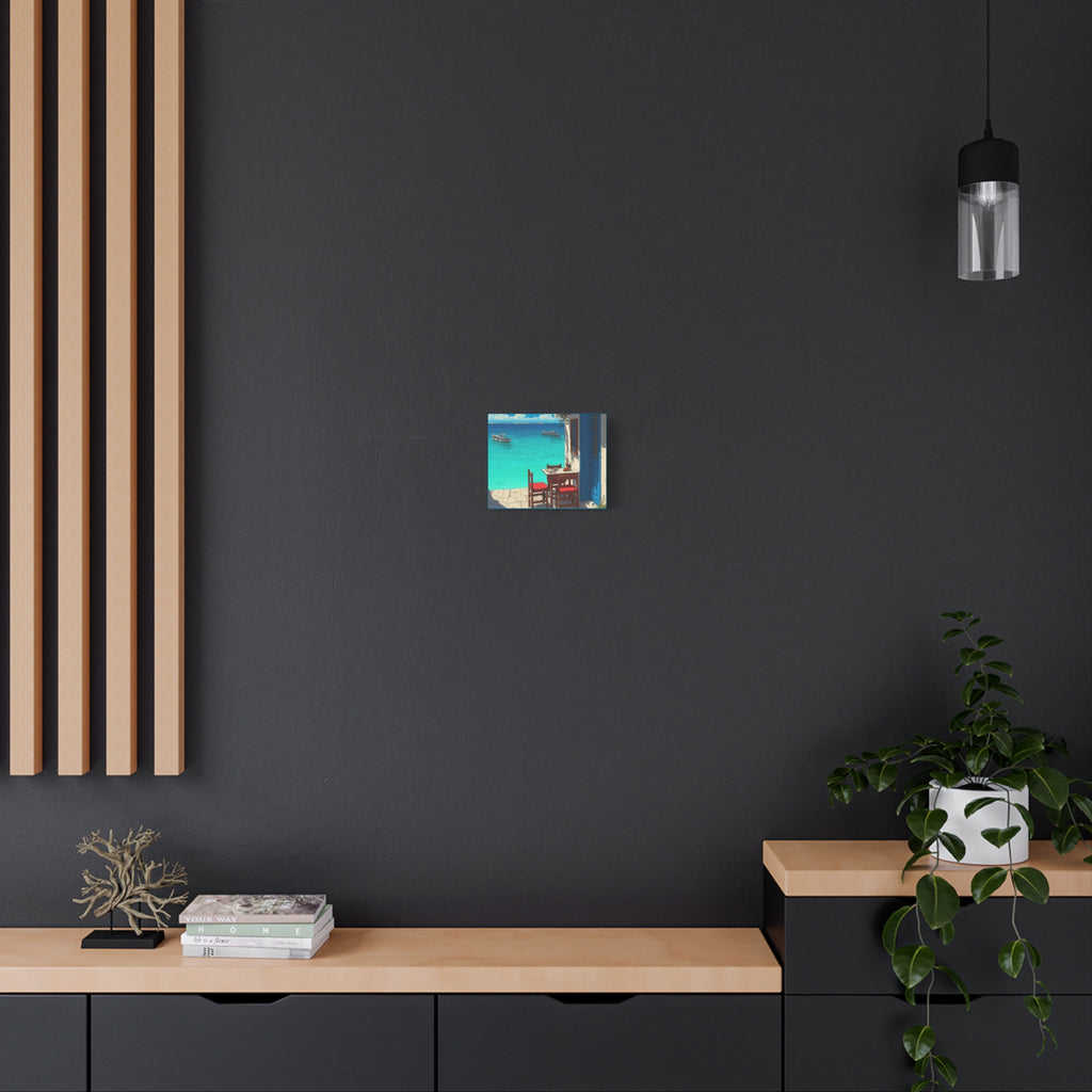 Mediterranean Seaside Cafe  Canvas