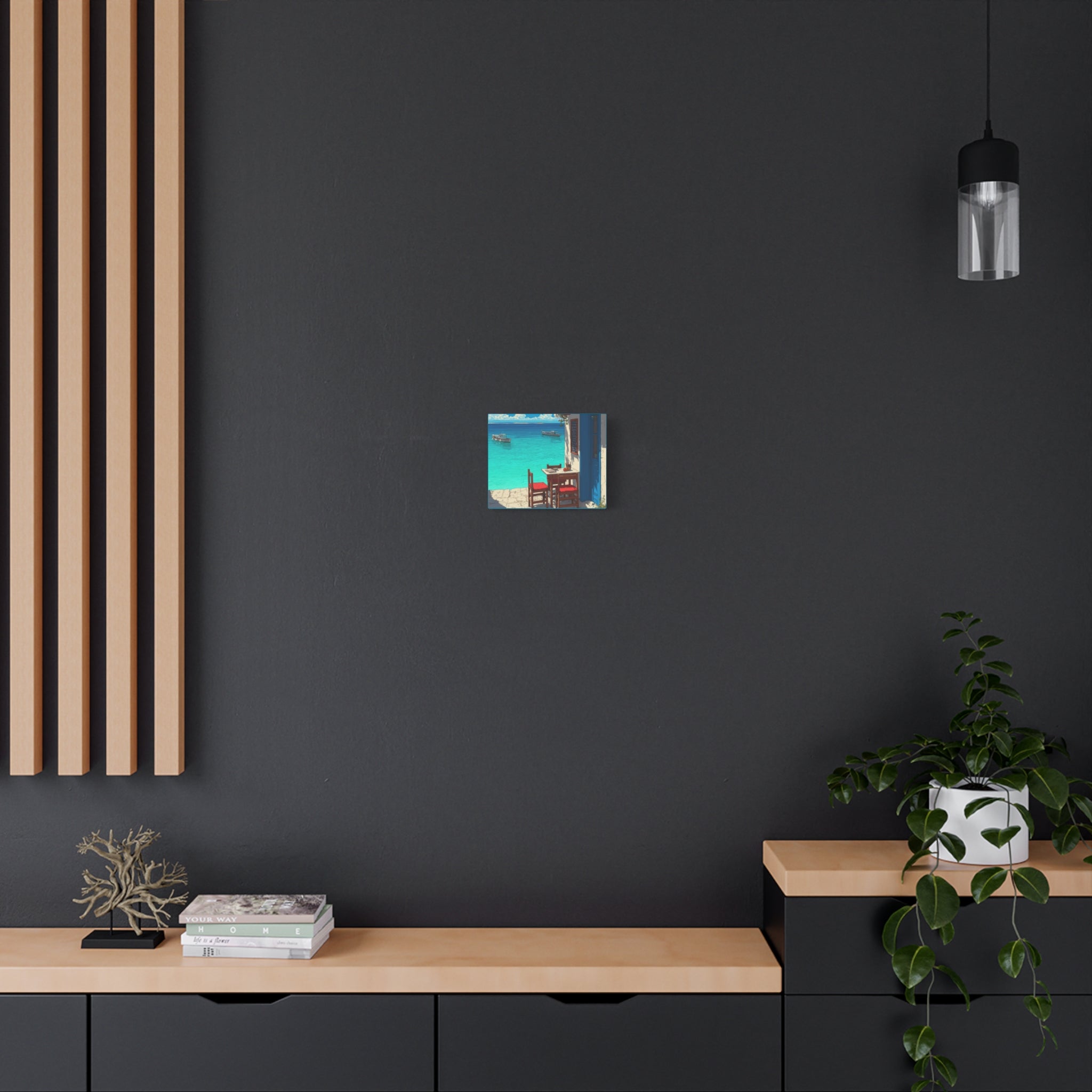 Mediterranean Seaside Cafe  Canvas