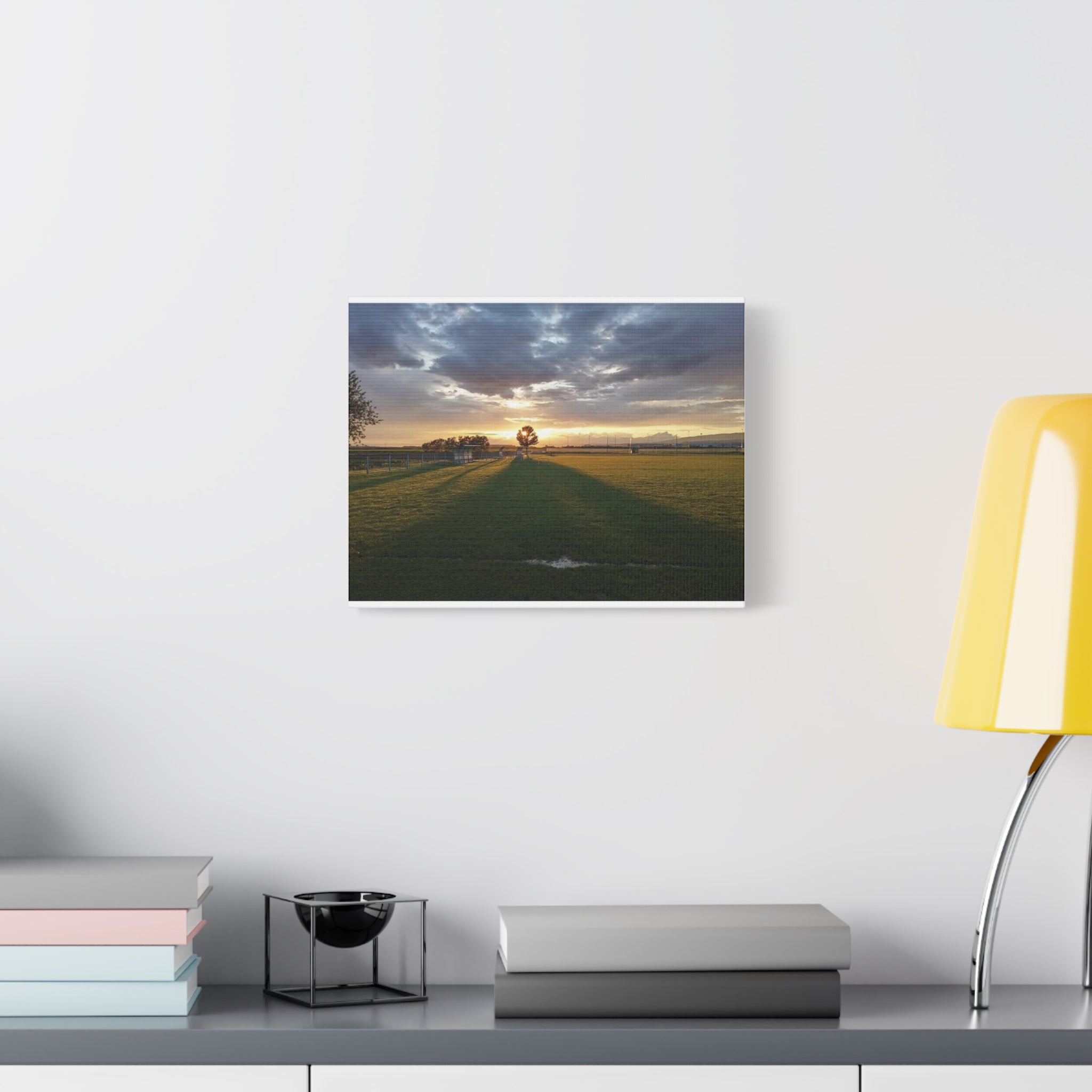 Canvas Sunset Over Field Stadium