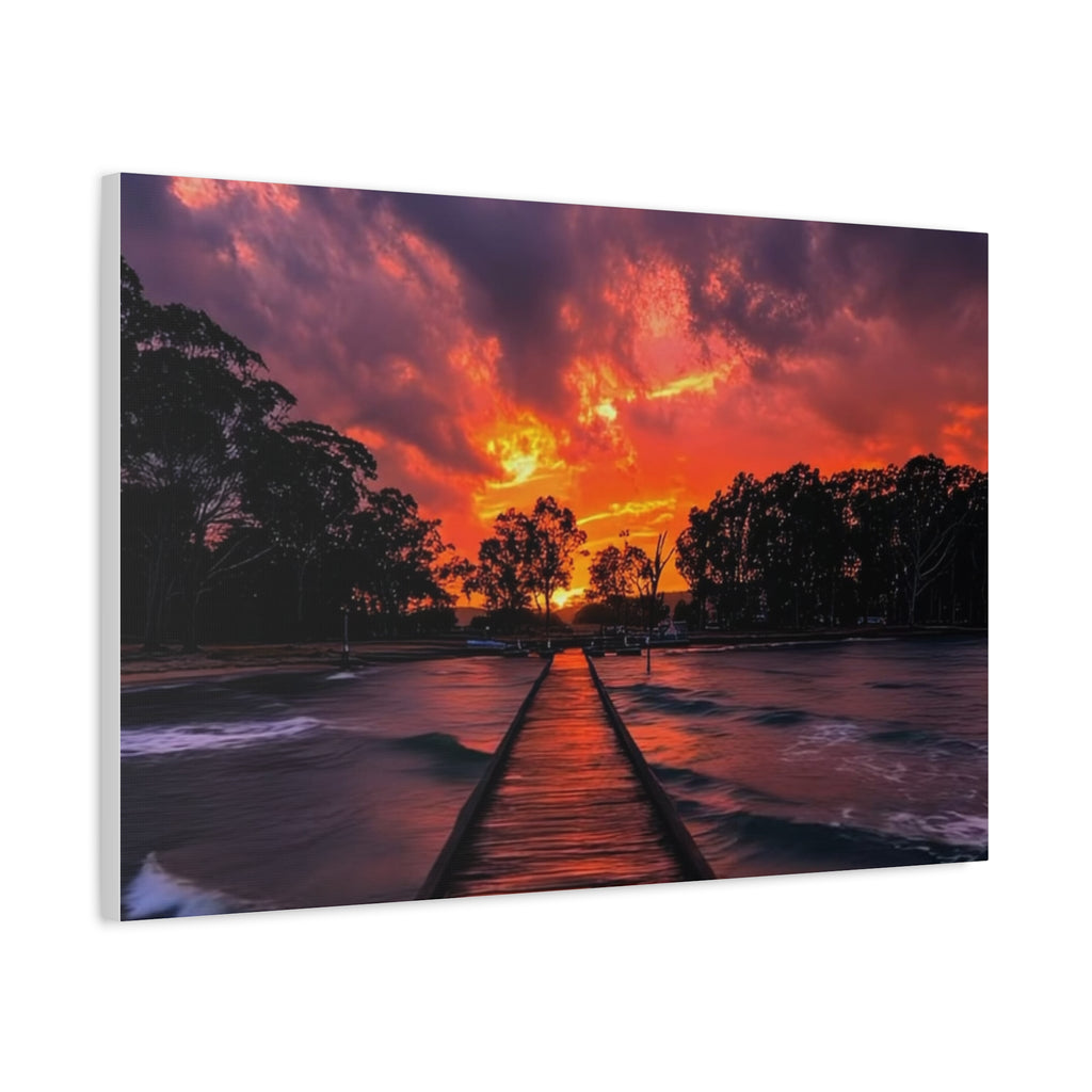 Sunset Pier Canvas