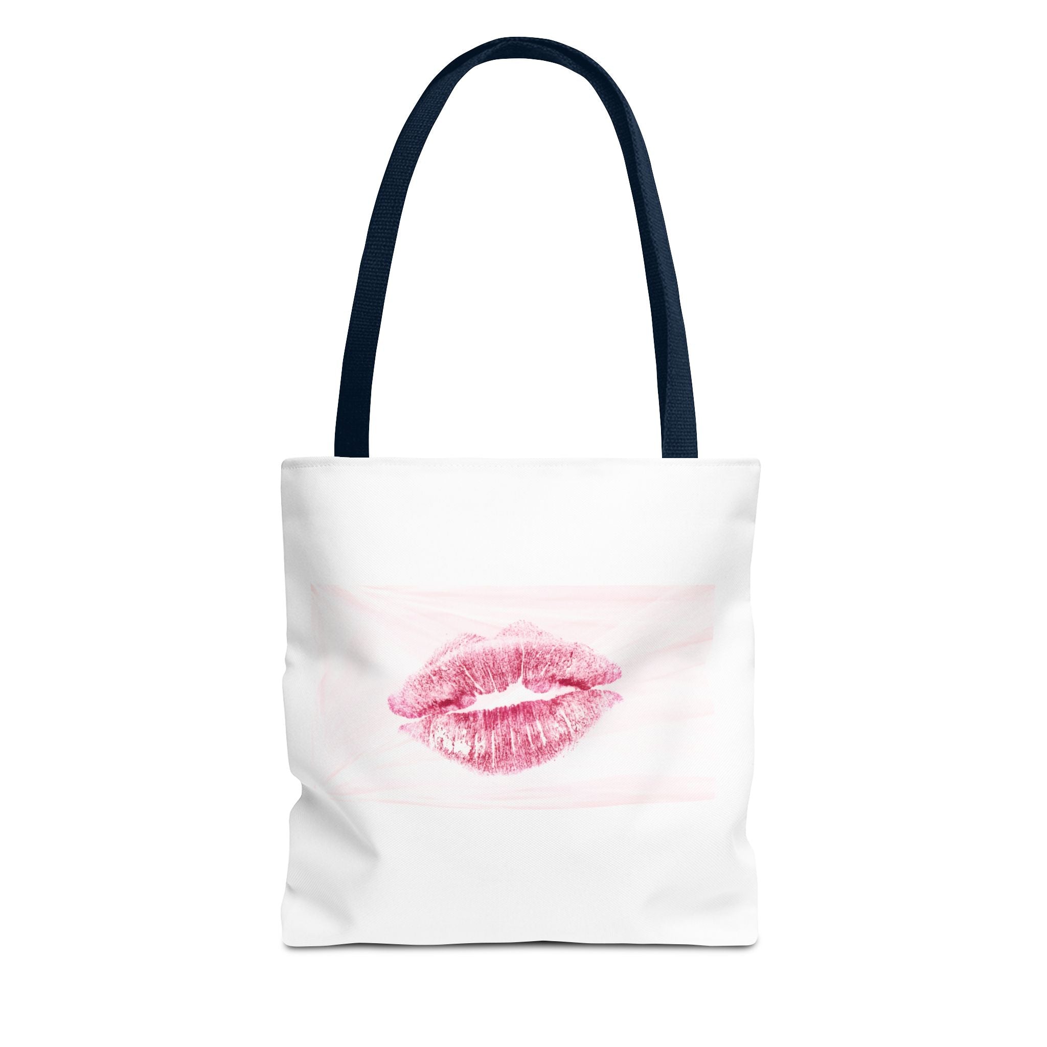 Pink Lipstick Kiss Tote Bag | Lip Print, Makeup Accessory