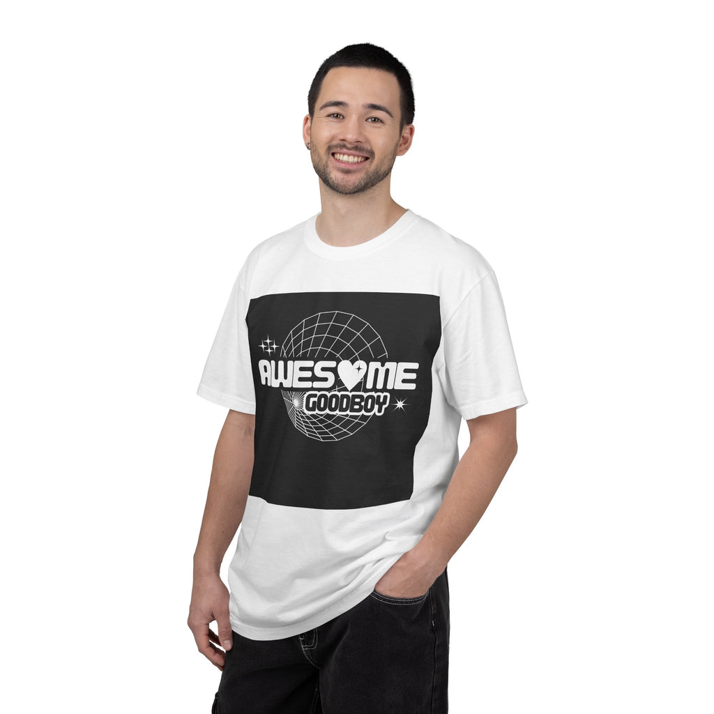 Awesome Goodboy heart logo T-Shirt | Retro grid space design