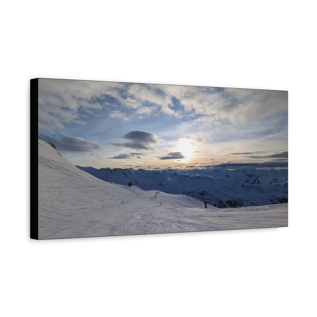 Canvas Snowy Mountain Sunset Matte