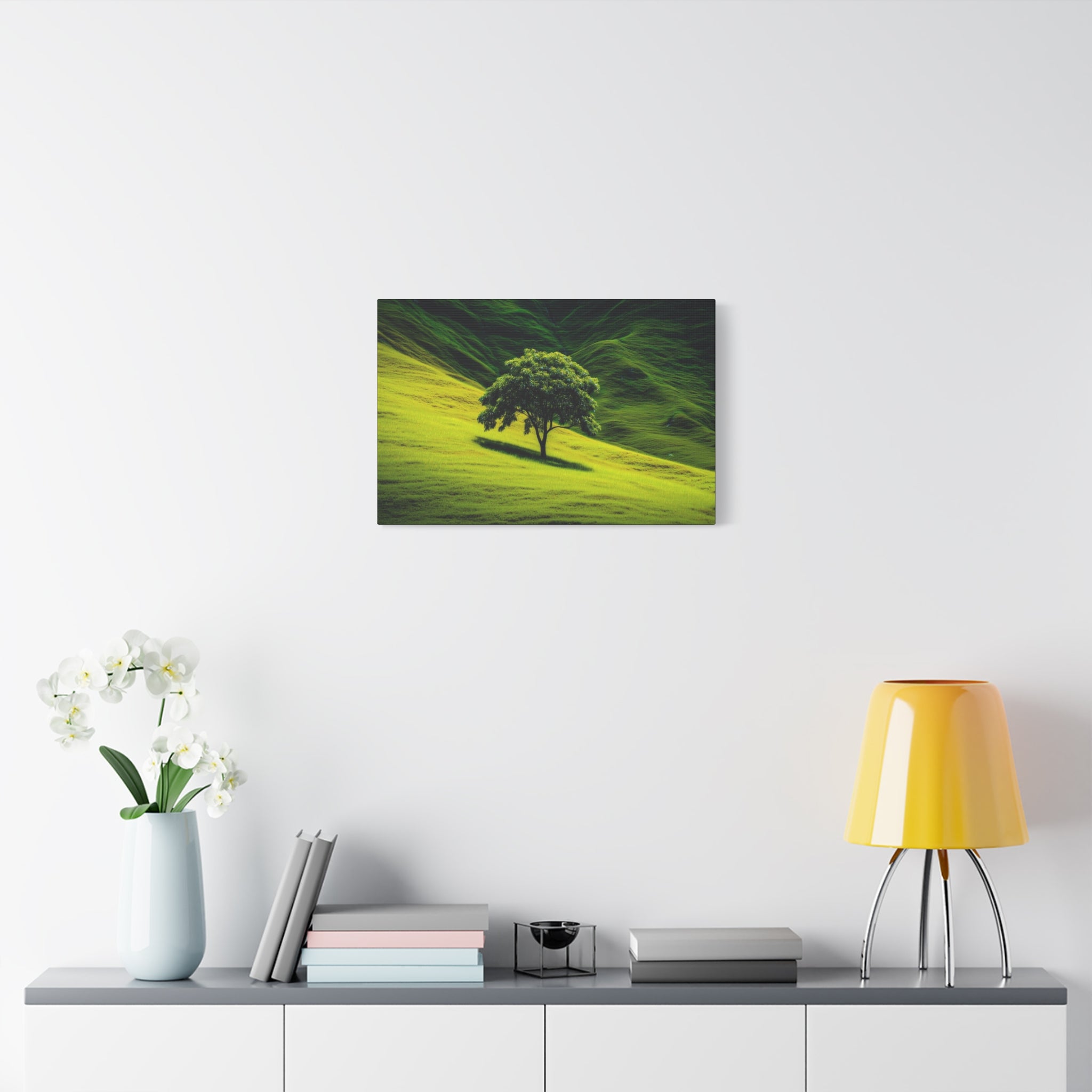 Canvas Lone Tree Landscape  | Matte Stretched Wall Art