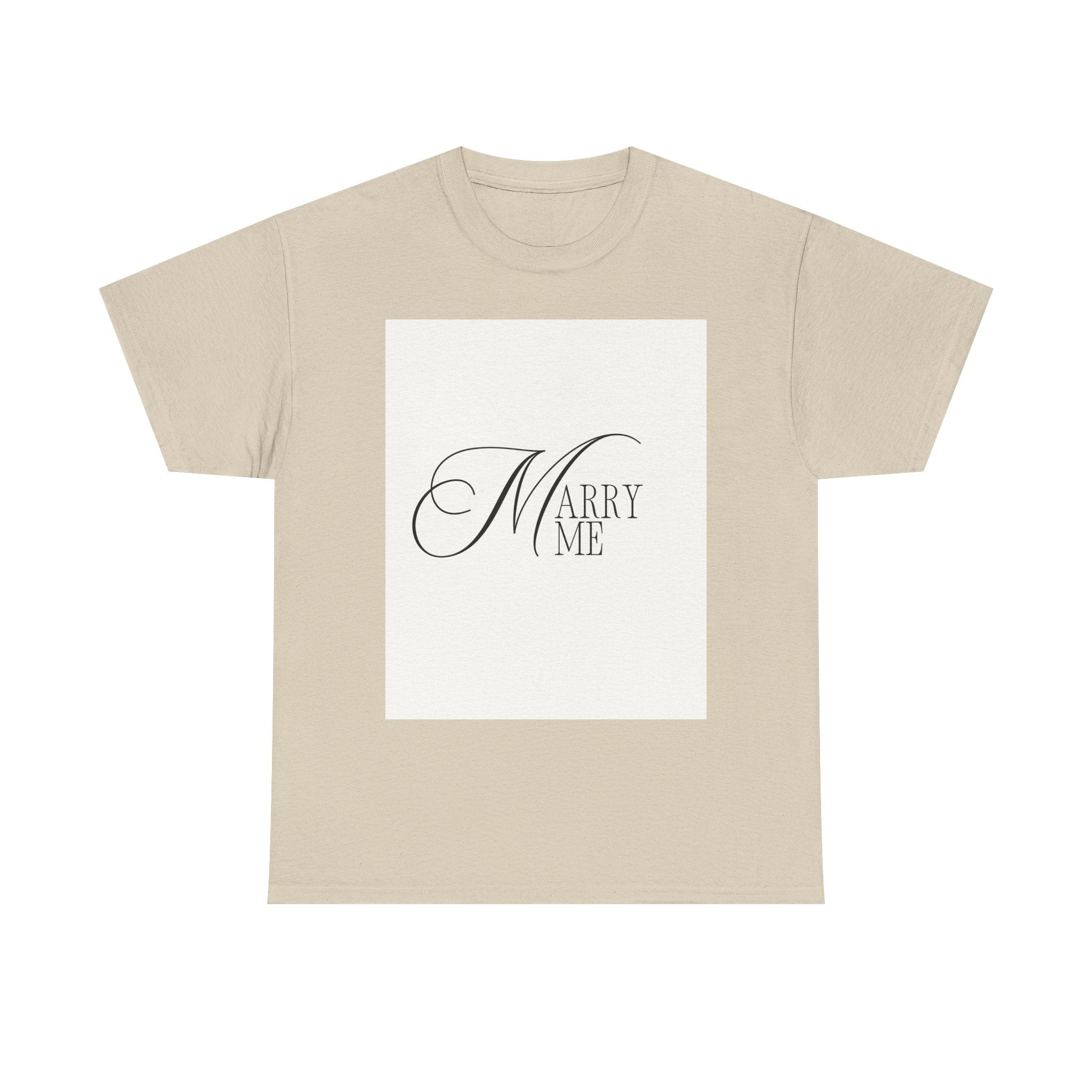 Marry Me Script Typography Tee | Proposal Shirt