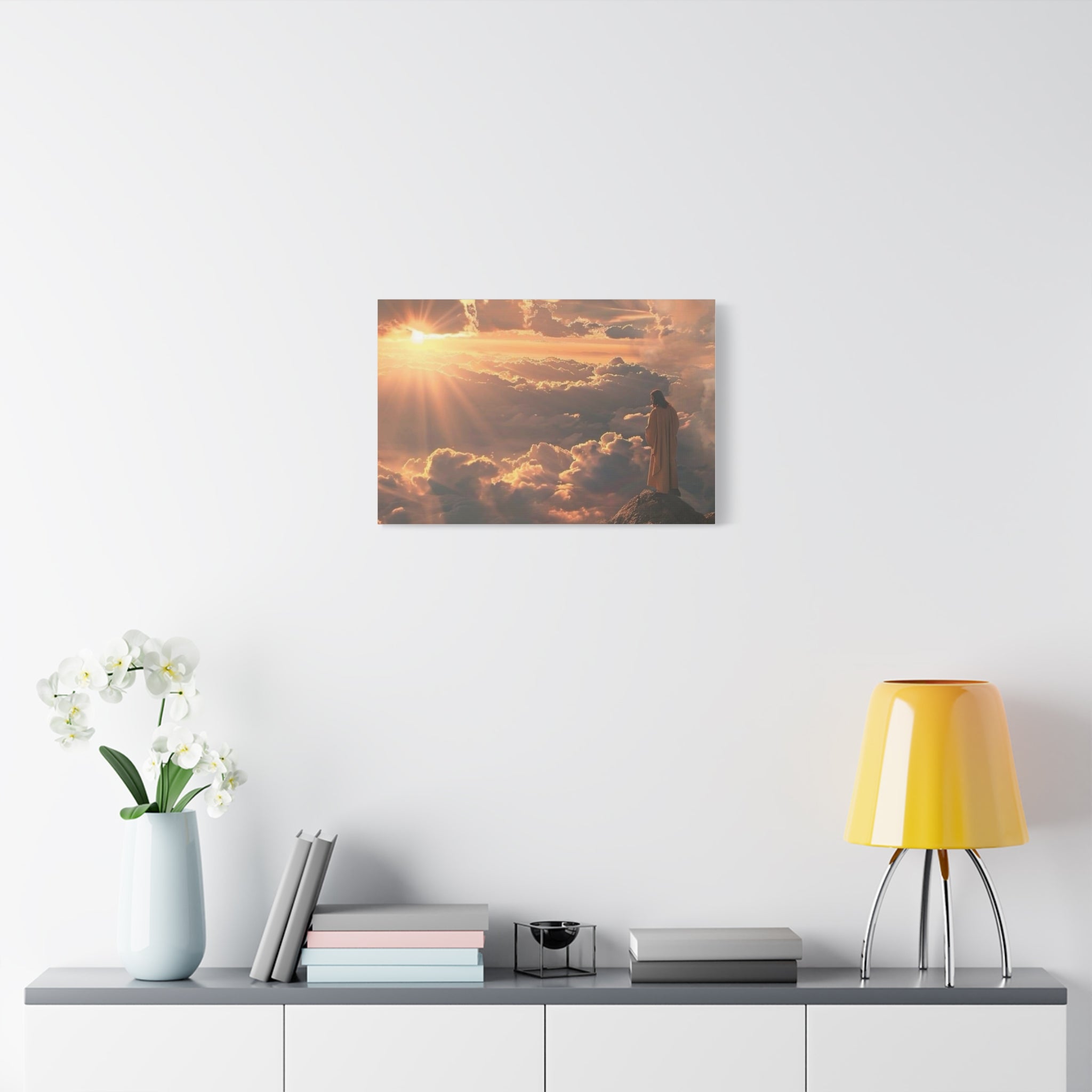 Canvas Sunrise Over Clouds Jesus
