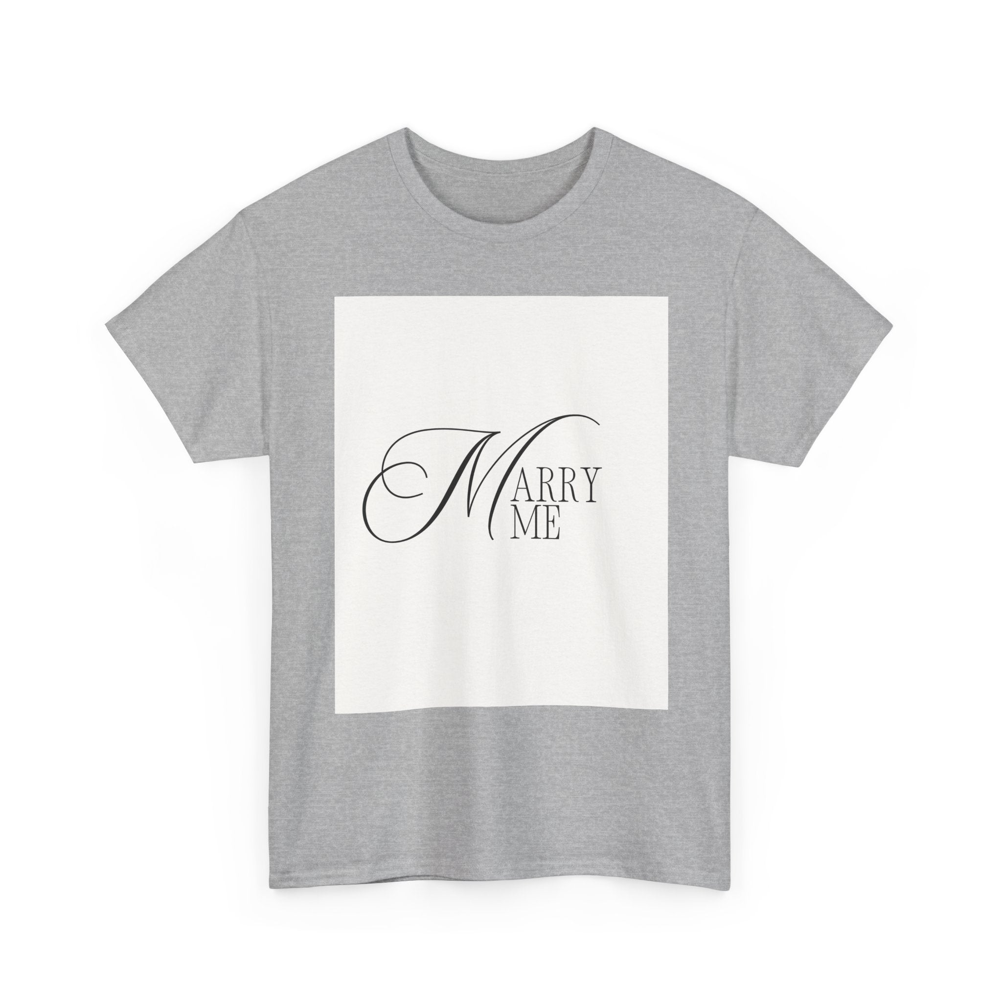 Marry Me Script Typography Tee | Proposal Shirt