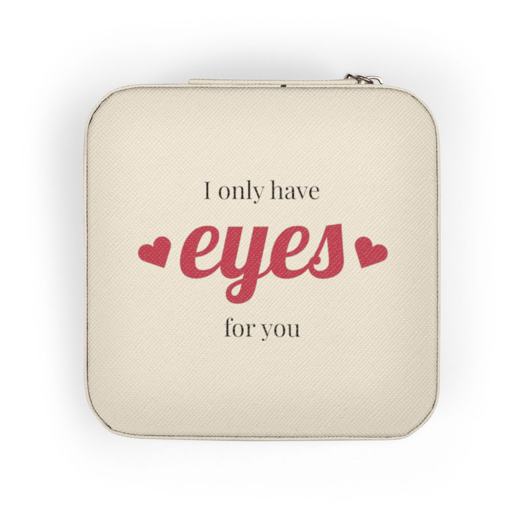 Jewelry Travel Case I only have eyes for you   | Compact Pink Travel Jewelry Box