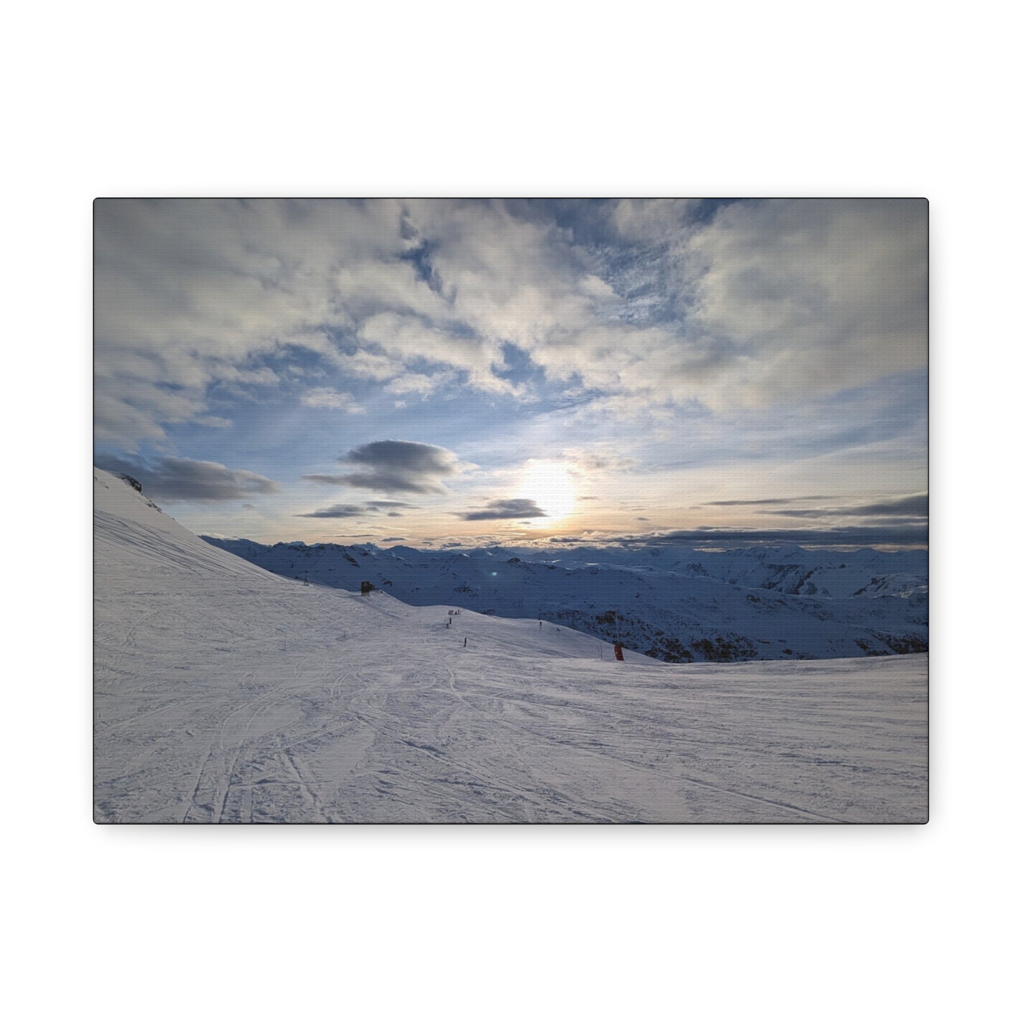 Canvas Snowy Mountain Sunset Matte