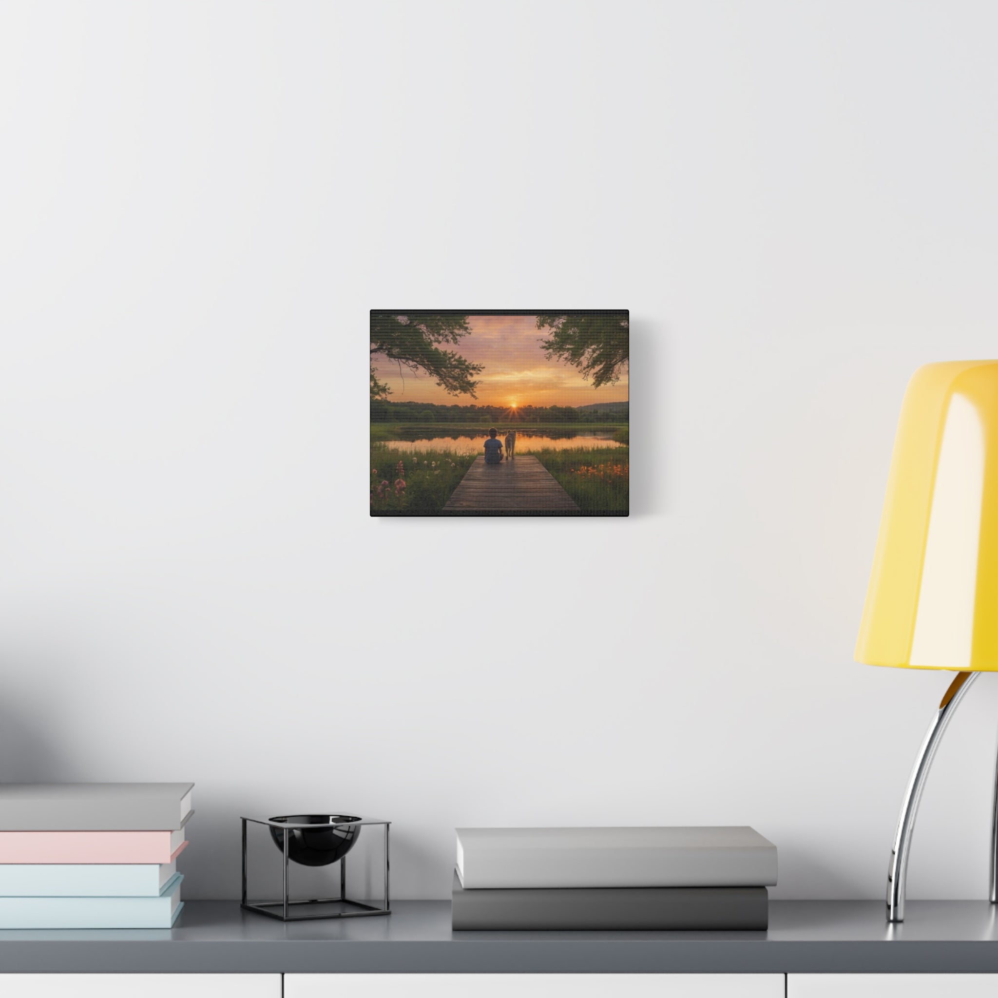 Canvas Sunset Friendship  | Matte Stretched Wall Art
