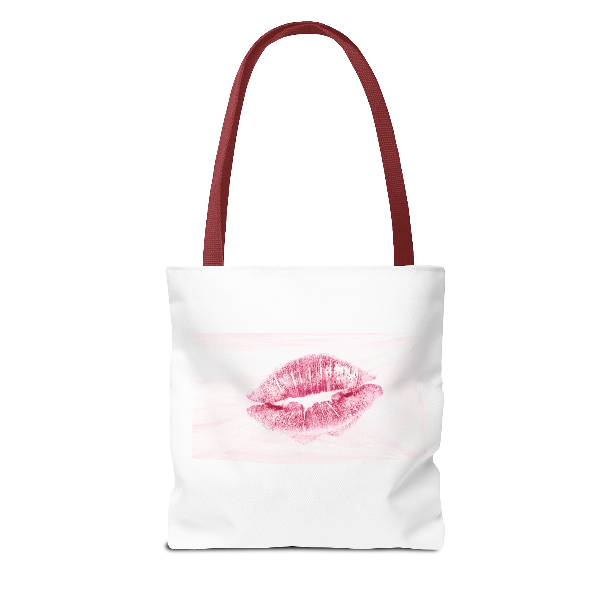 Pink Lipstick Kiss Tote Bag | Lip Print, Makeup Accessory