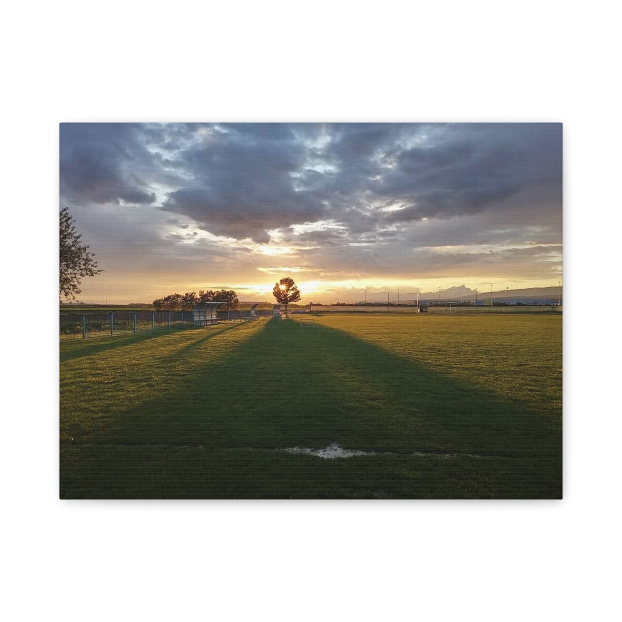 Canvas Sunset Over Field Stadium